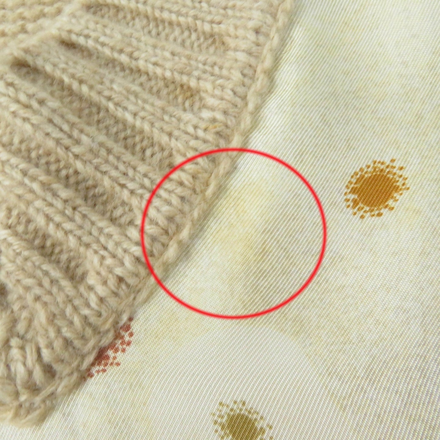 HERMES knit silk beige L