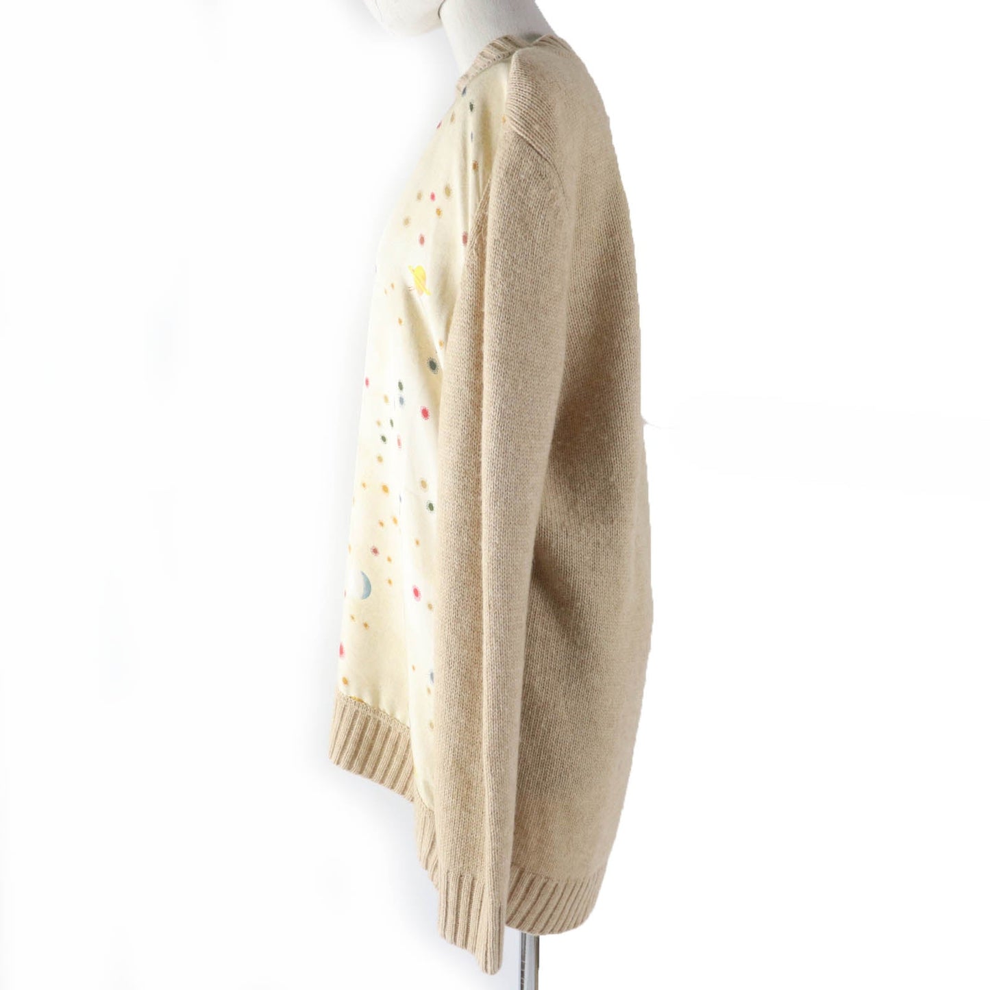 HERMES knit silk beige L