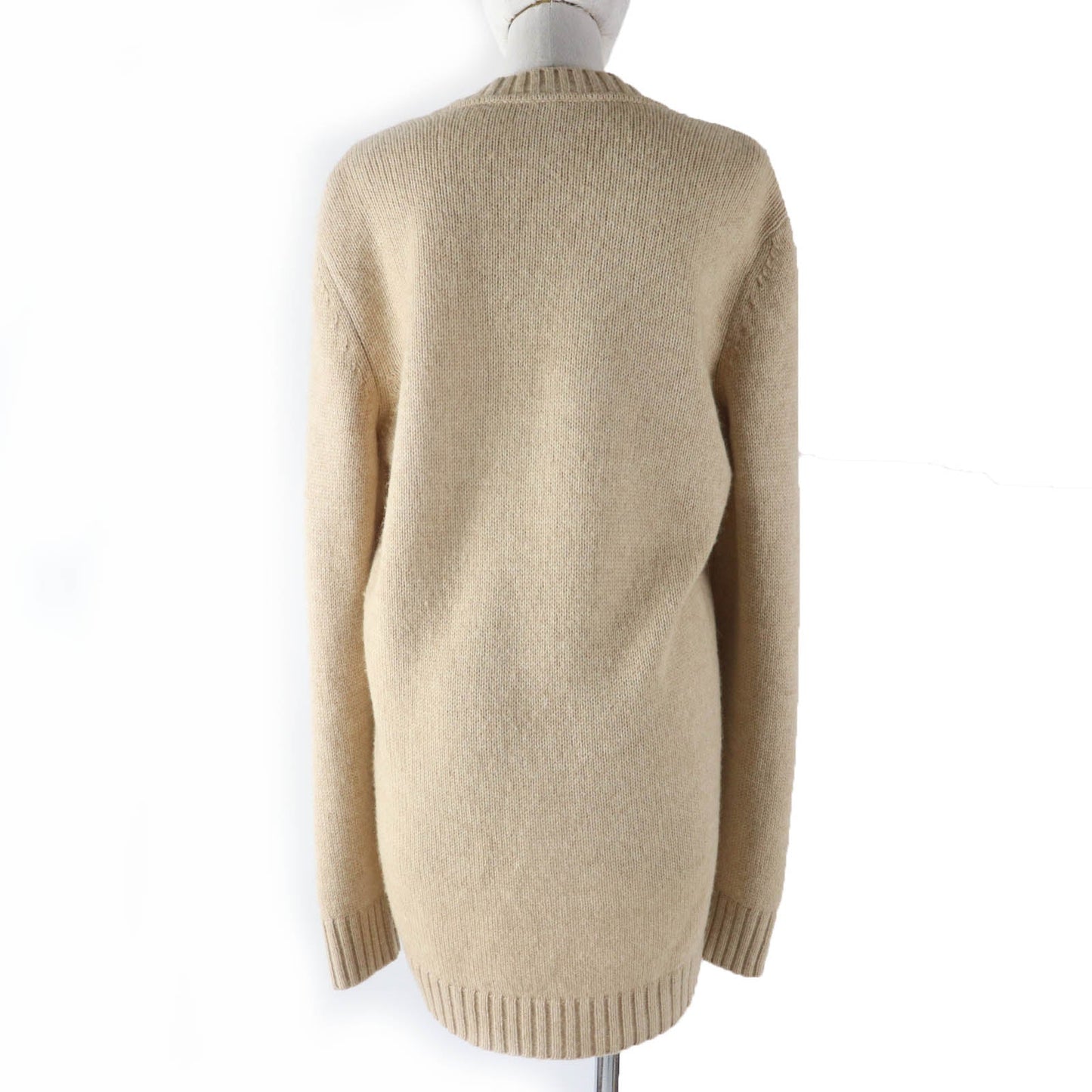 HERMES knit silk beige L