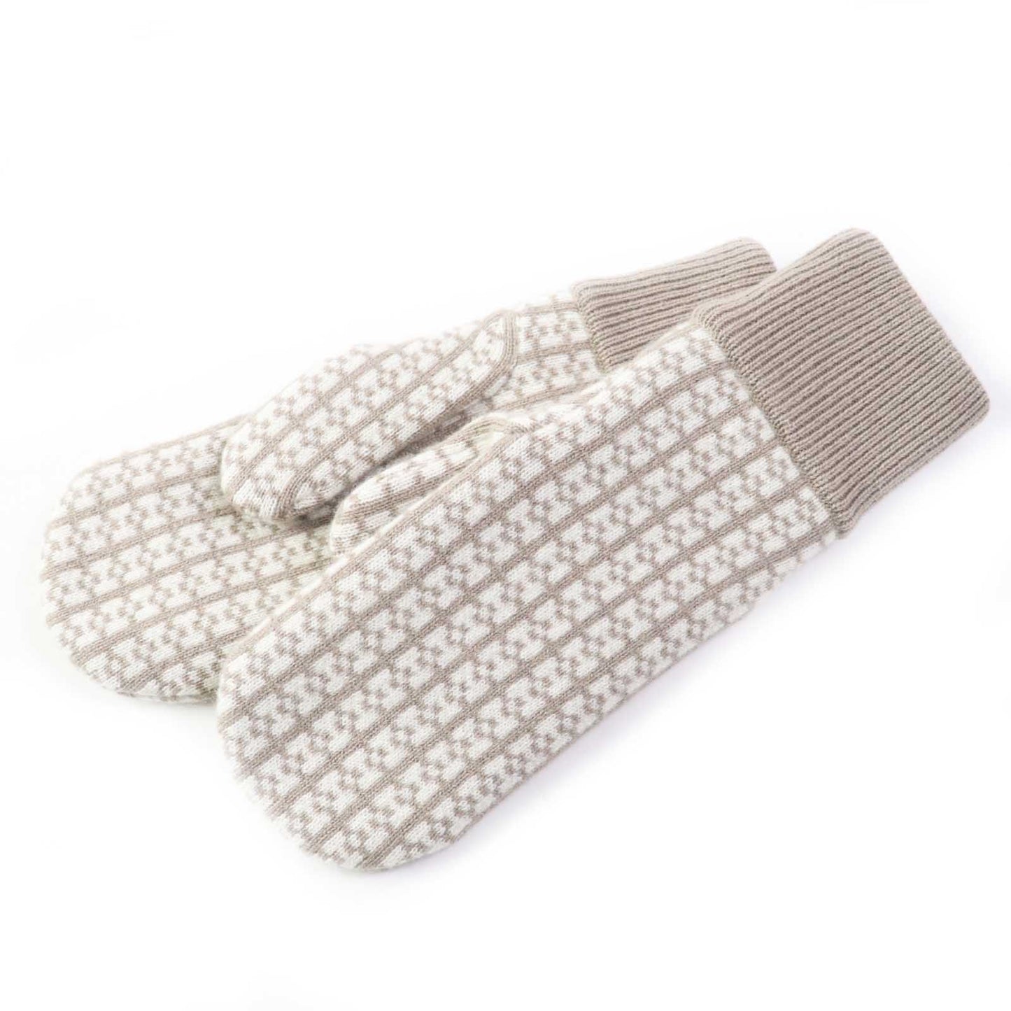 HERMES gloves cashmere Greige Ivory Hope S