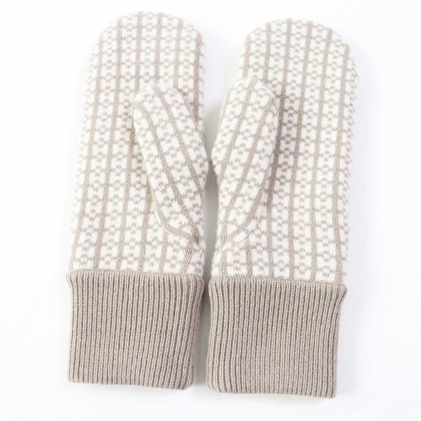 HERMES gloves cashmere Greige Ivory Hope S