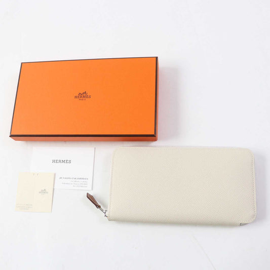 HERMES Long Wallet Purse Epsom Kle Azap Long Silk Inn