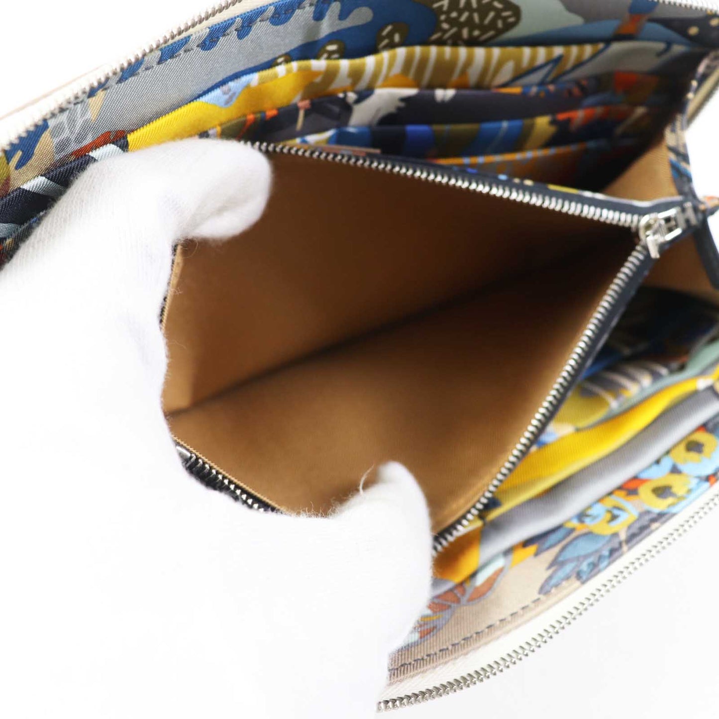 HERMES Long Wallet Purse Epsom Kle Azap Long Silk Inn