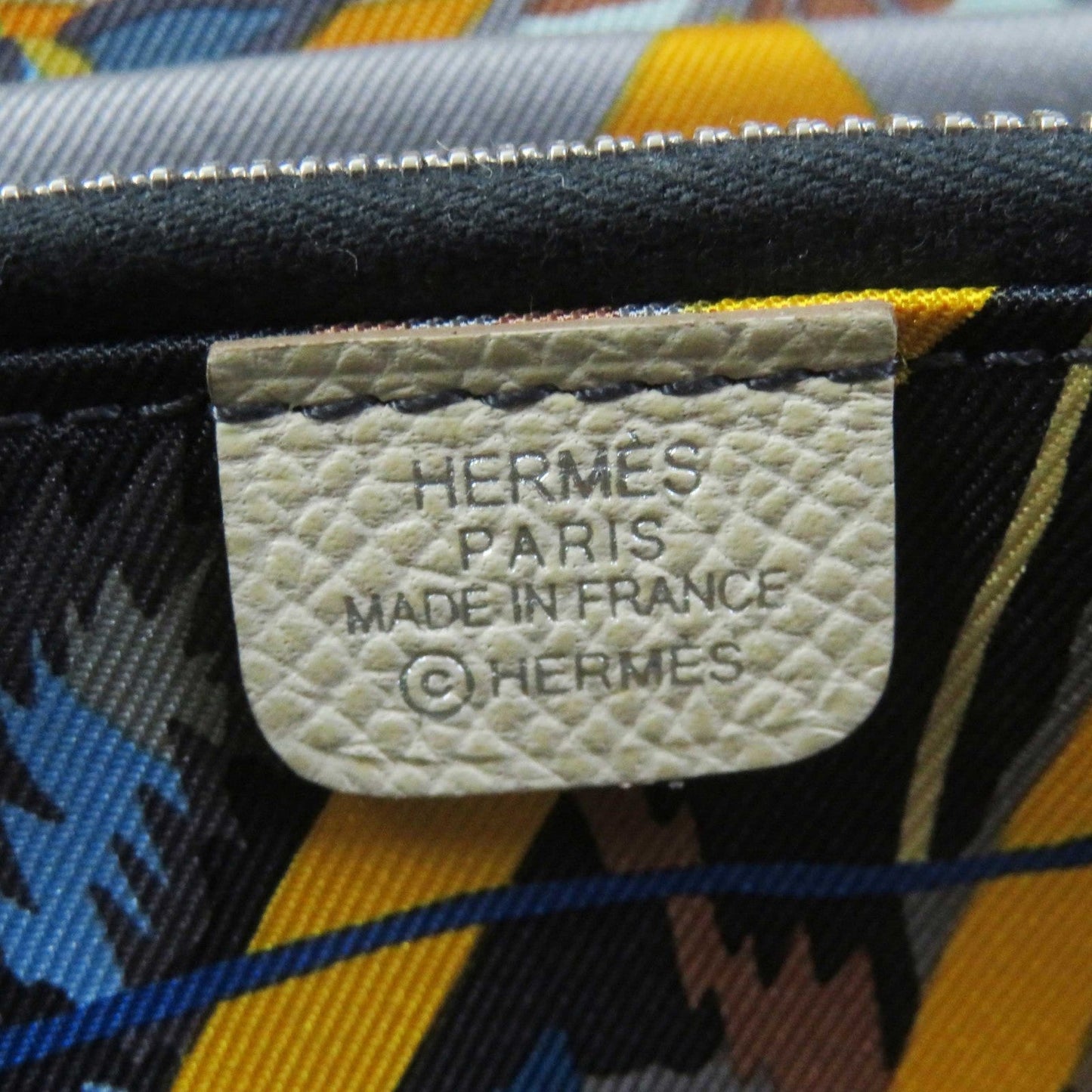 HERMES Long Wallet Purse Epsom Kle Azap Long Silk Inn