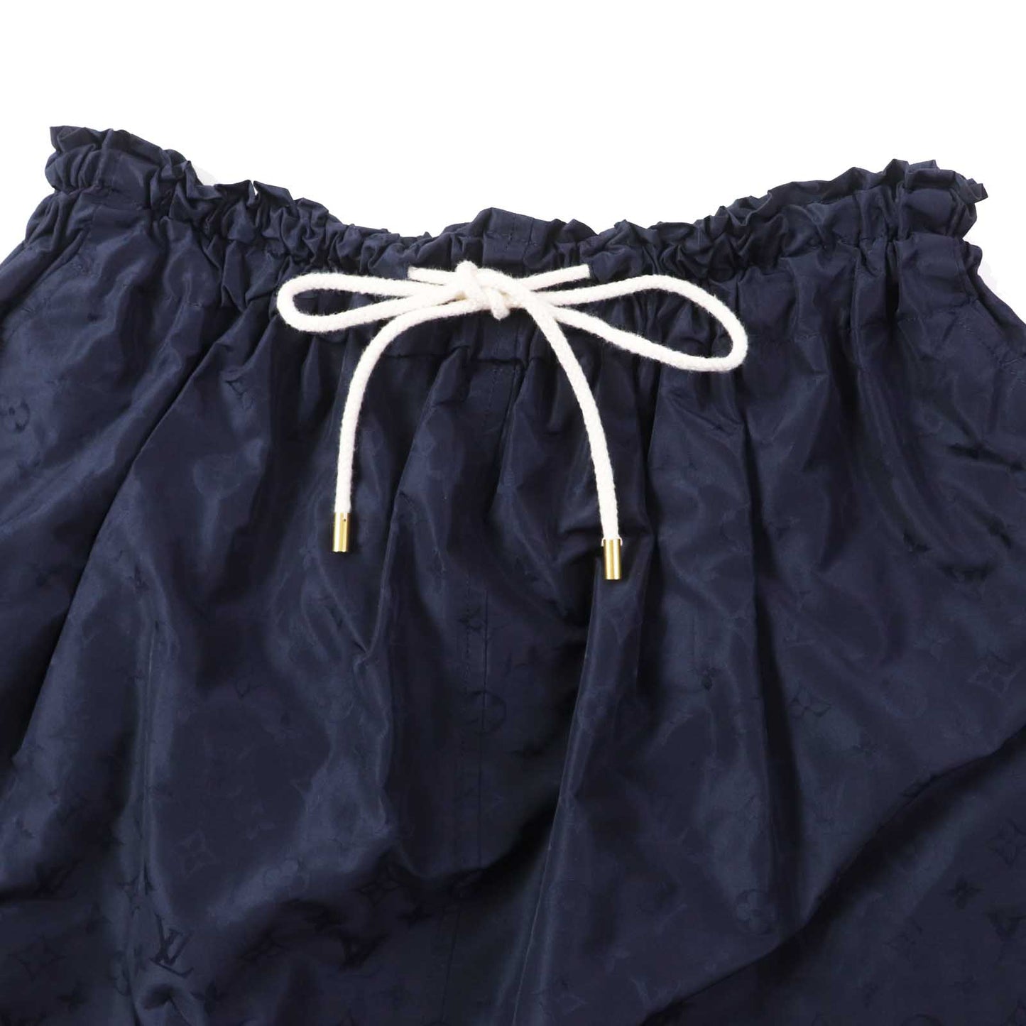 LOUIS VUITTON flare skirt polyester Navy 34