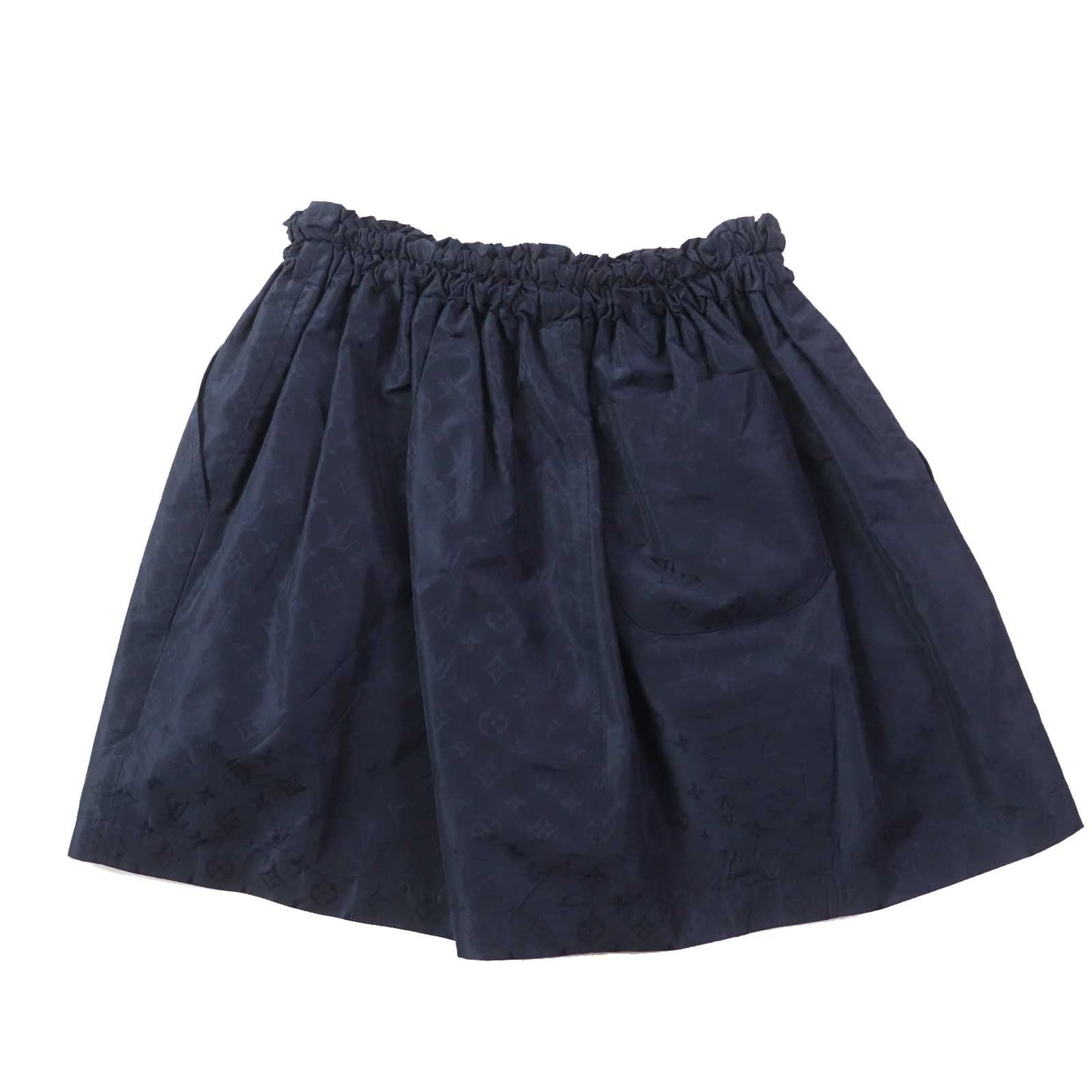 LOUIS VUITTON flare skirt polyester Navy 34