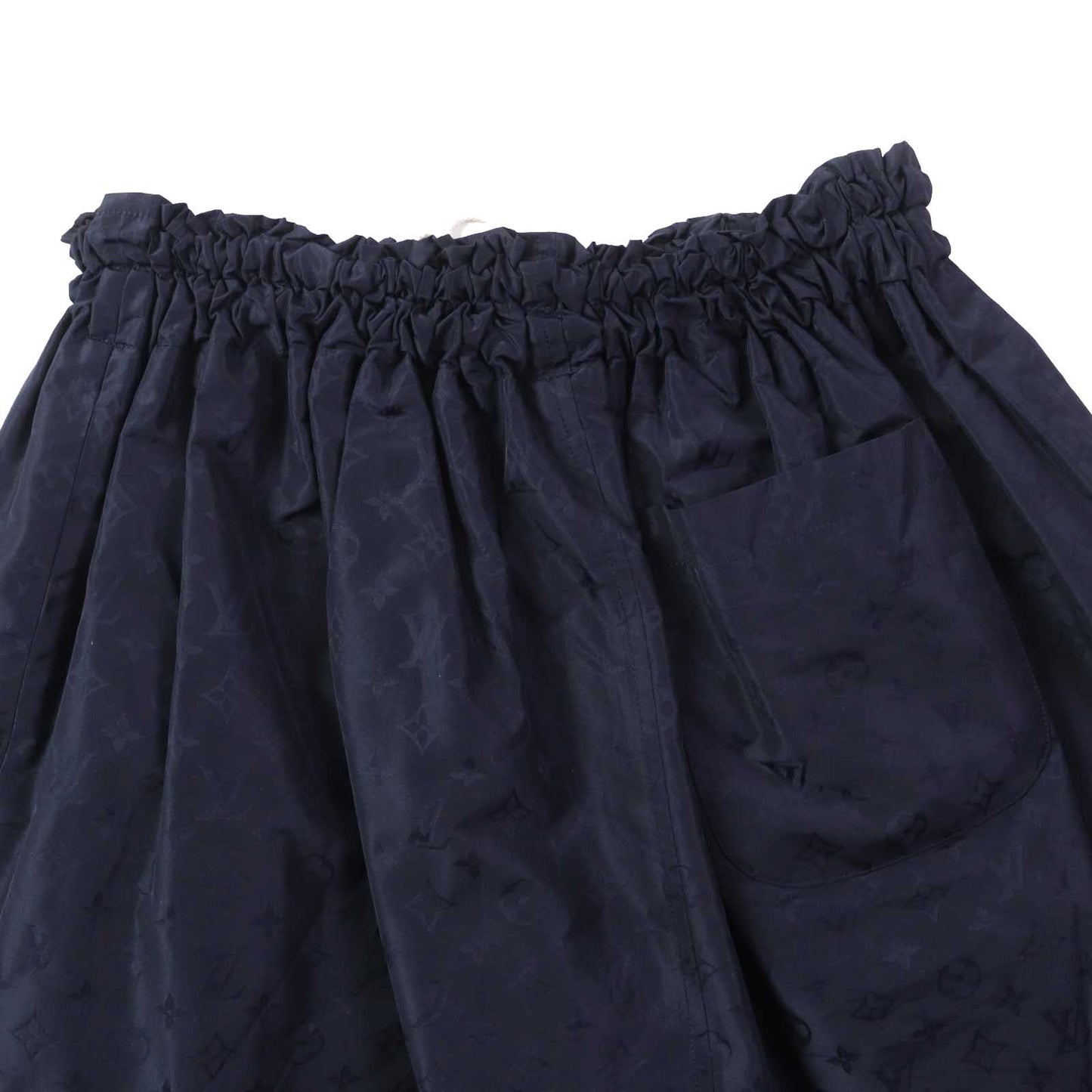 LOUIS VUITTON flare skirt polyester Navy 34