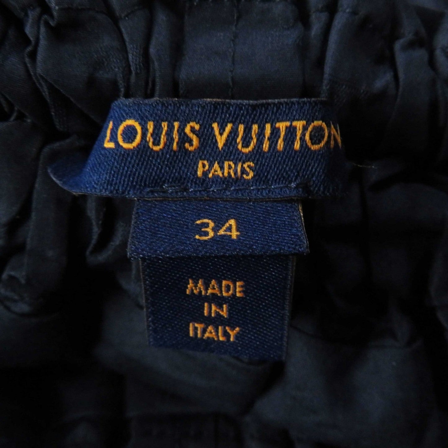 LOUIS VUITTON flare skirt polyester Navy 34
