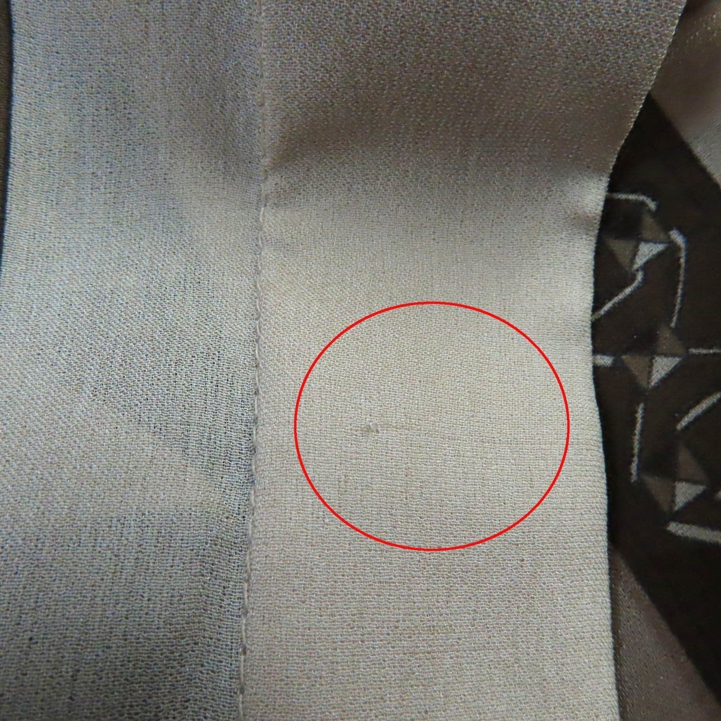 HERMES Long sleeve shirt silk Beige brown 34