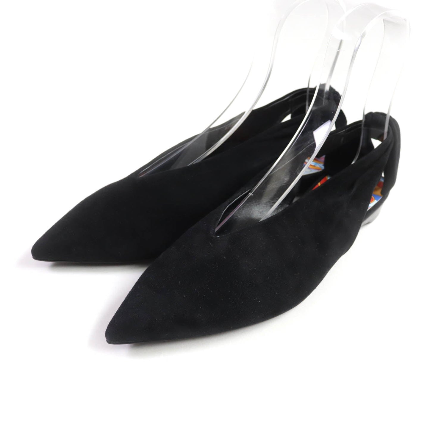 HERMES pumps Suede leather black 39