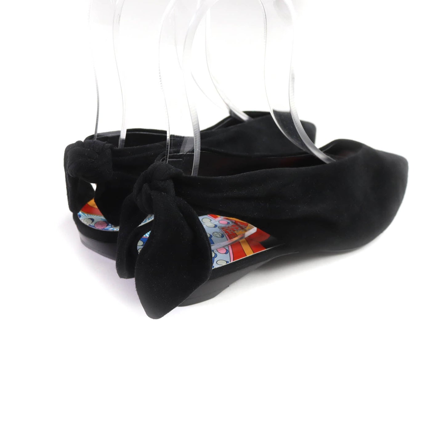 HERMES pumps Suede leather black 39