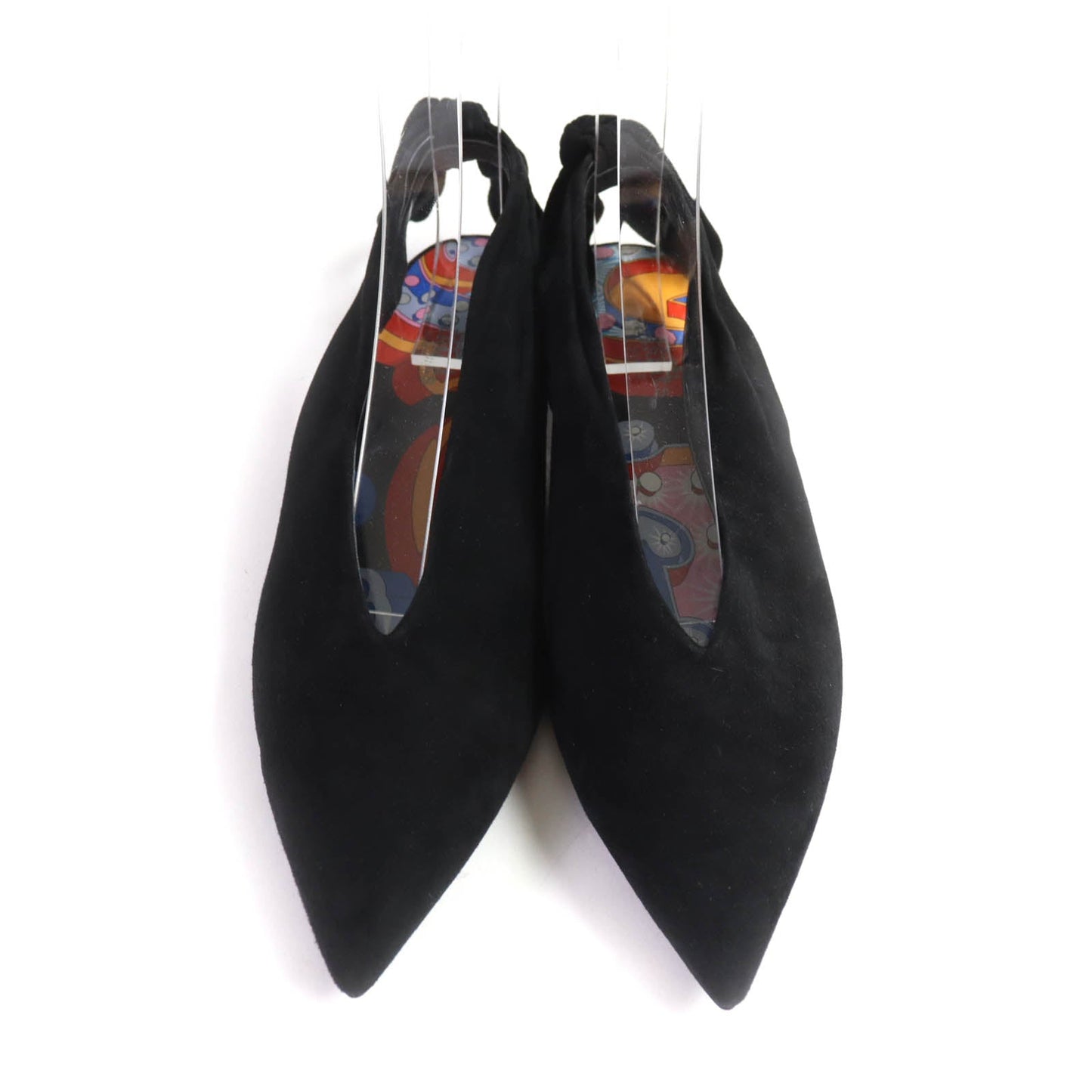 HERMES pumps Suede leather black 39