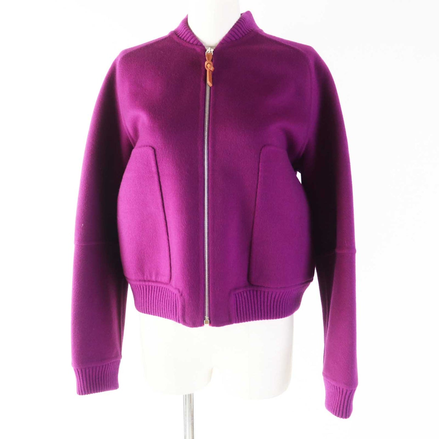 HERMES No color jacket 3E0224DZ cashmere purple 40