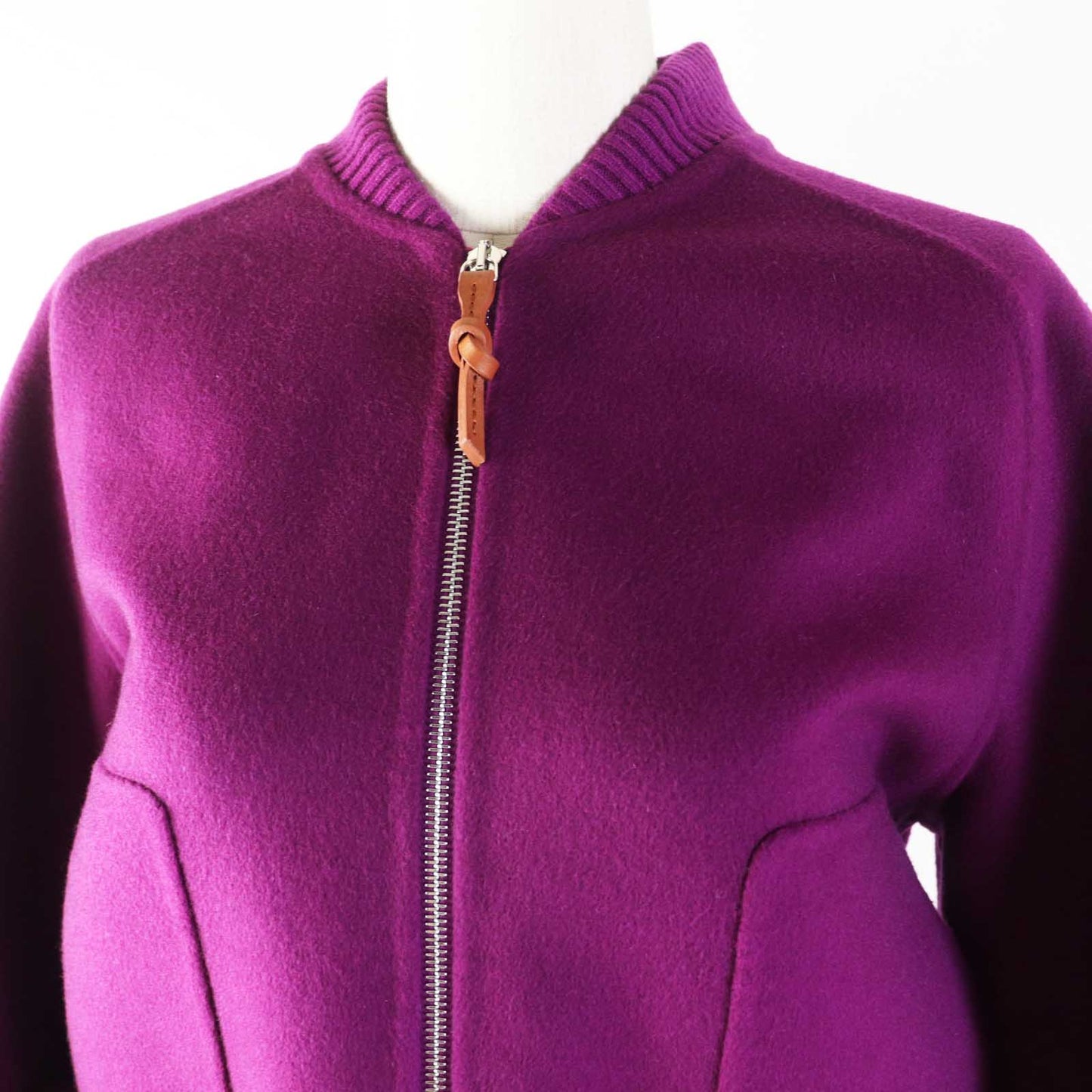 HERMES No color jacket 3E0224DZ cashmere purple 40