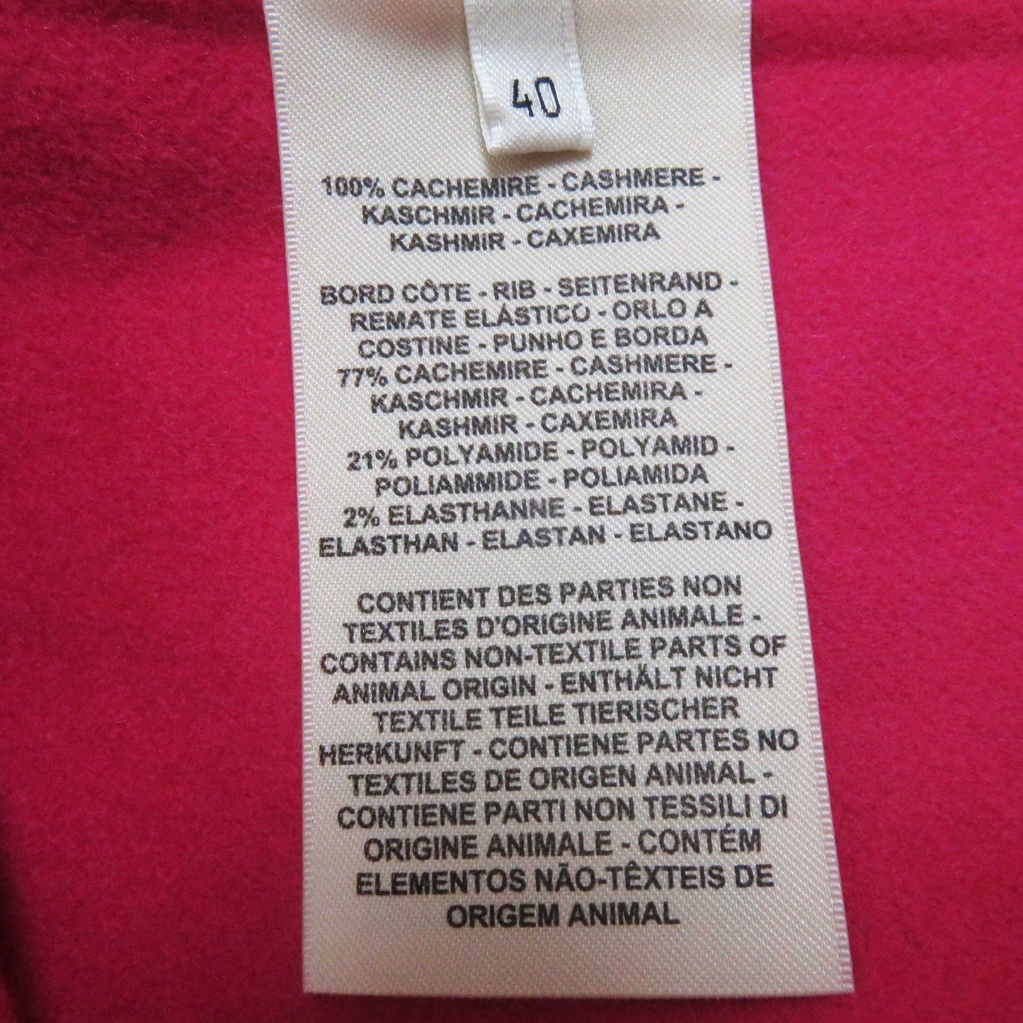 HERMES No color jacket 3E0224DZ cashmere purple 40