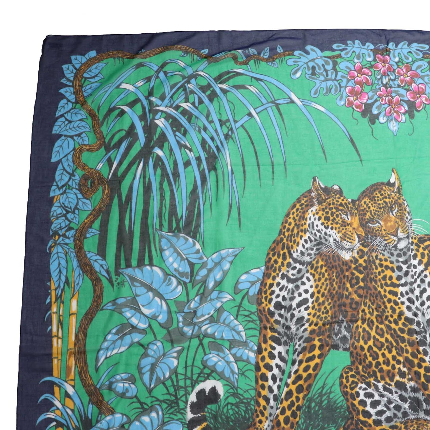HERMES scarf Main: 100% cotton Multi Jungle Love Women Used