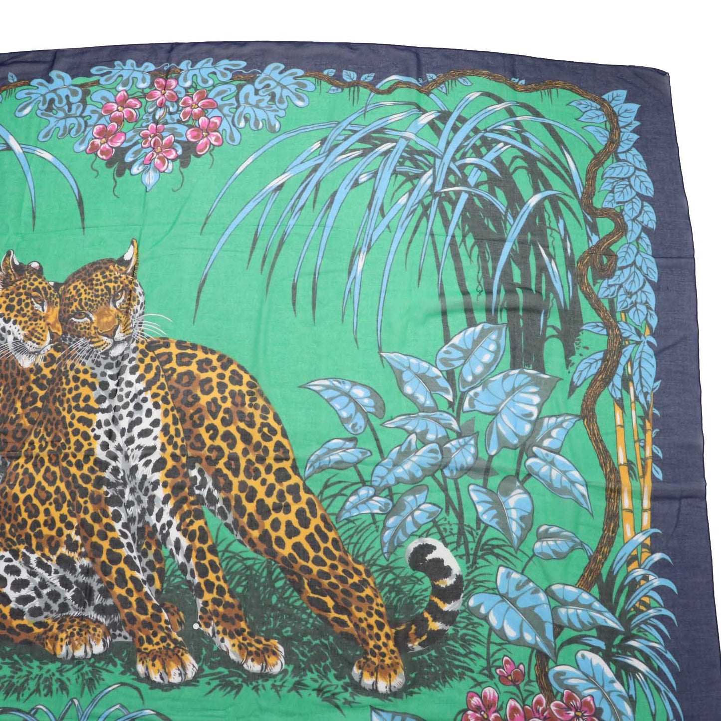 HERMES scarf Main: 100% cotton Multi Jungle Love Women Used