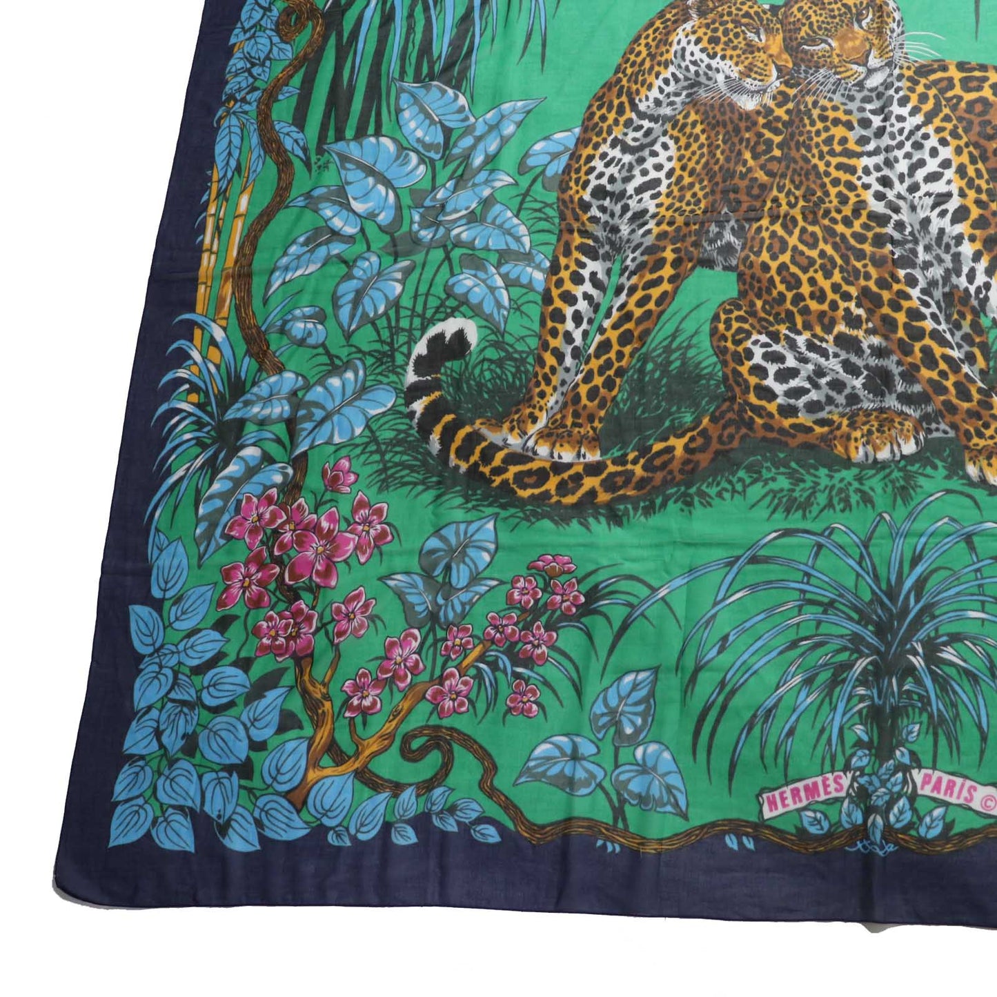 HERMES scarf Main: 100% cotton Multi Jungle Love Women Used