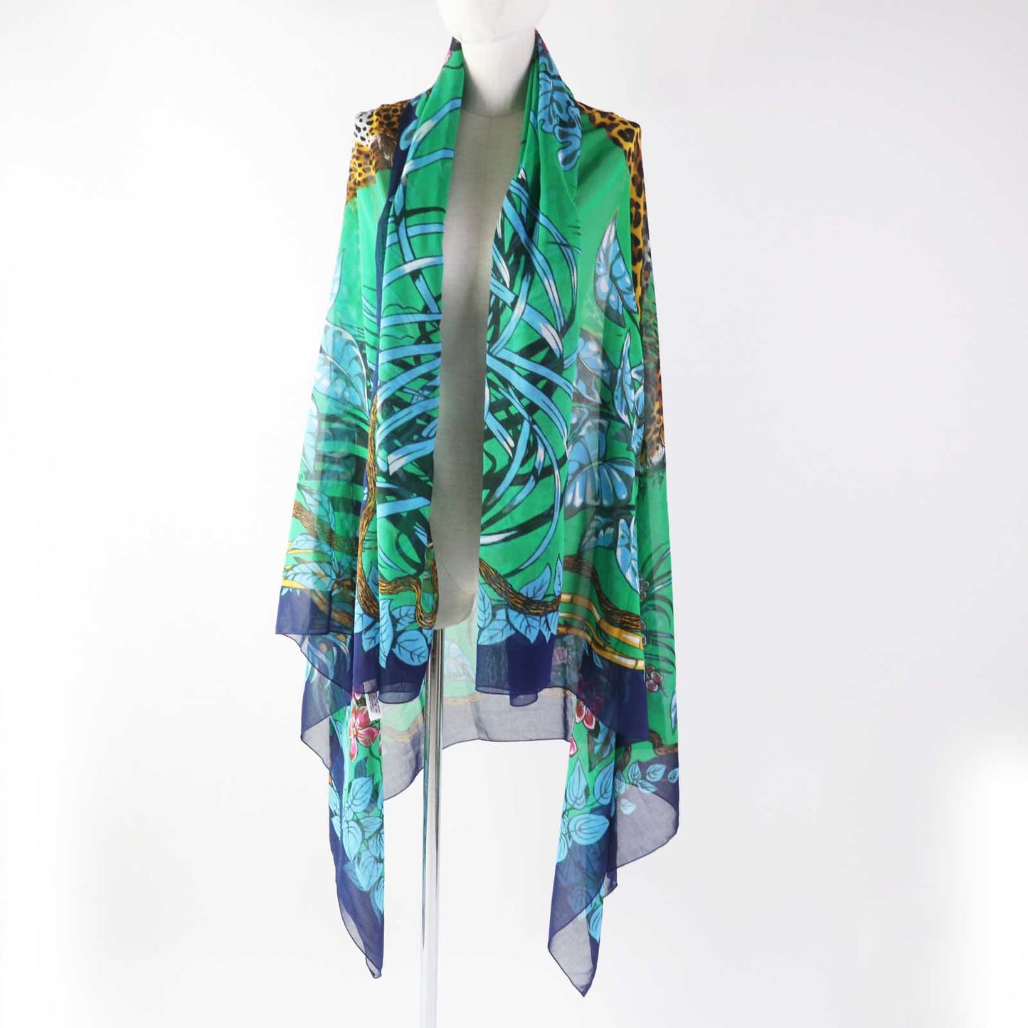 HERMES scarf Main: 100% cotton Multi Jungle Love Women Used