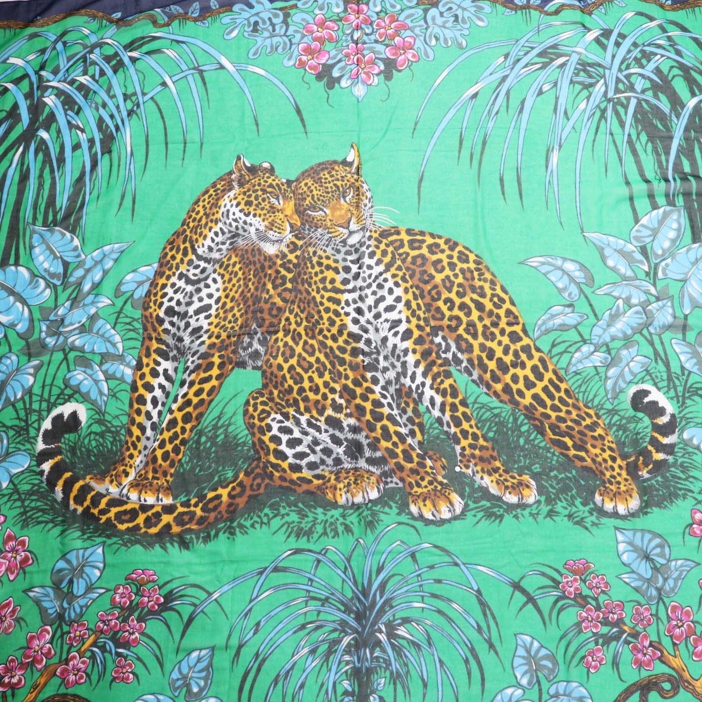 HERMES scarf Main: 100% cotton Multi Jungle Love Women Used