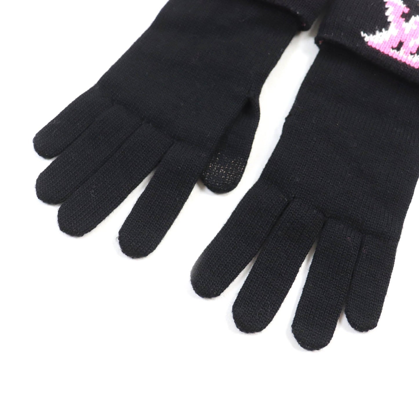 LOUIS VUITTON gloves M76451 wool Black pink Gon