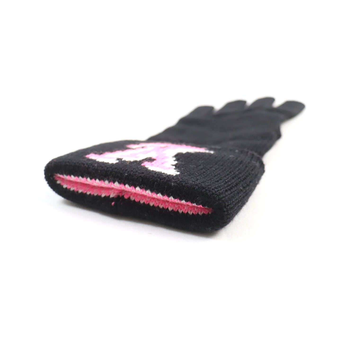 LOUIS VUITTON gloves M76451 wool Black pink Gon