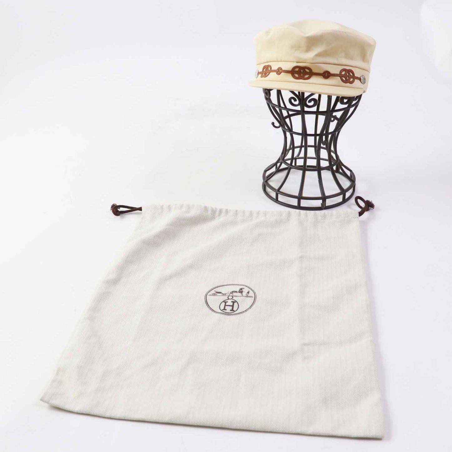 HERMES Casquette cotton Beige camel Kapoor Cricketis 57