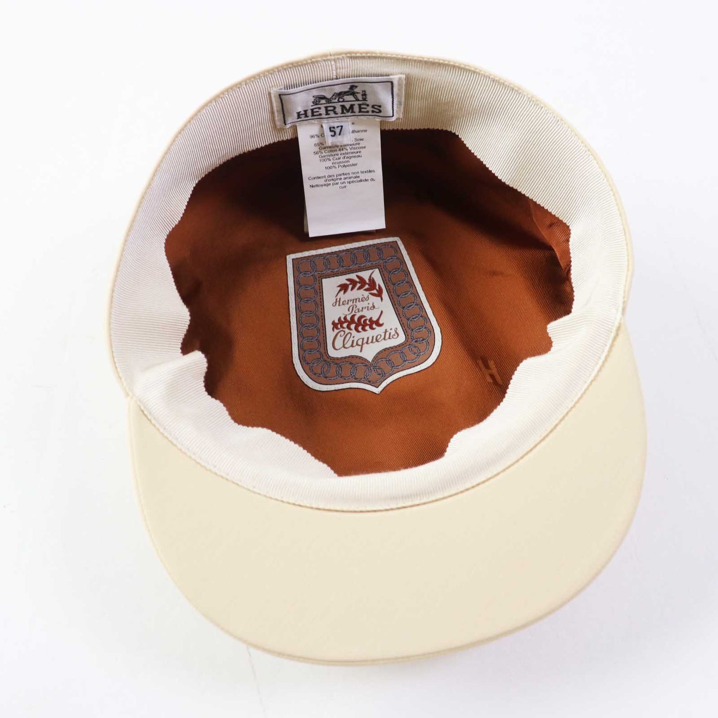 HERMES Casquette cotton Beige camel Kapoor Cricketis 57
