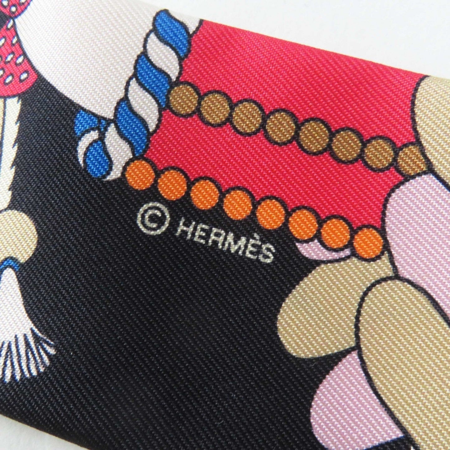 HERMES scarf silk Multi Twilly La Patisserie Francaise