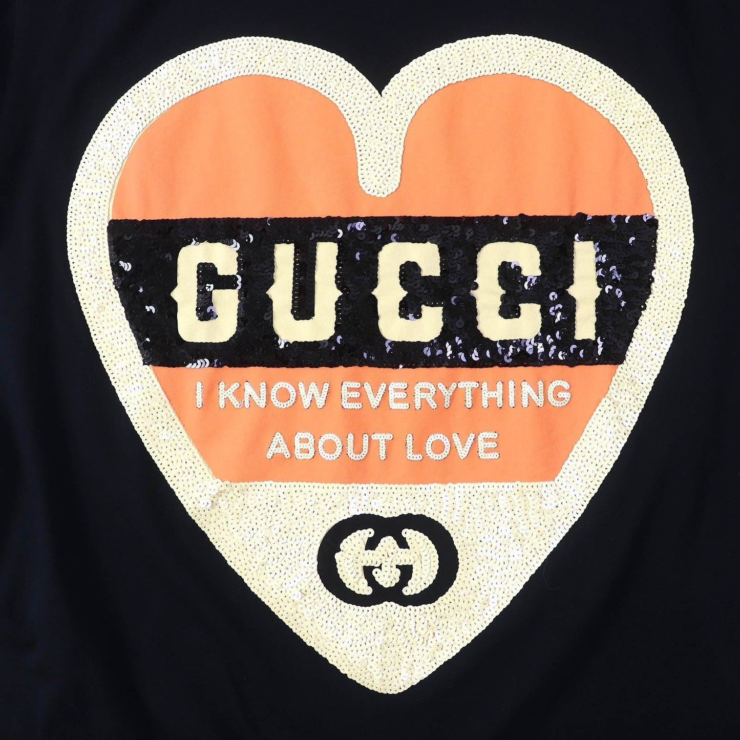GUCCI Short sleeve T-shirt 492347 cotton Black Yellow Orange type L