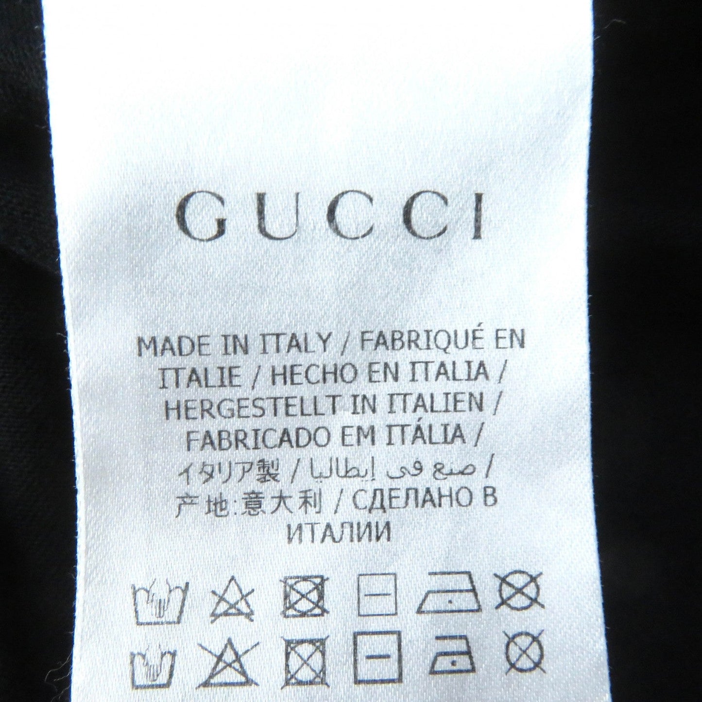 GUCCI Short sleeve T-shirt 492347 cotton Black Yellow Orange type L