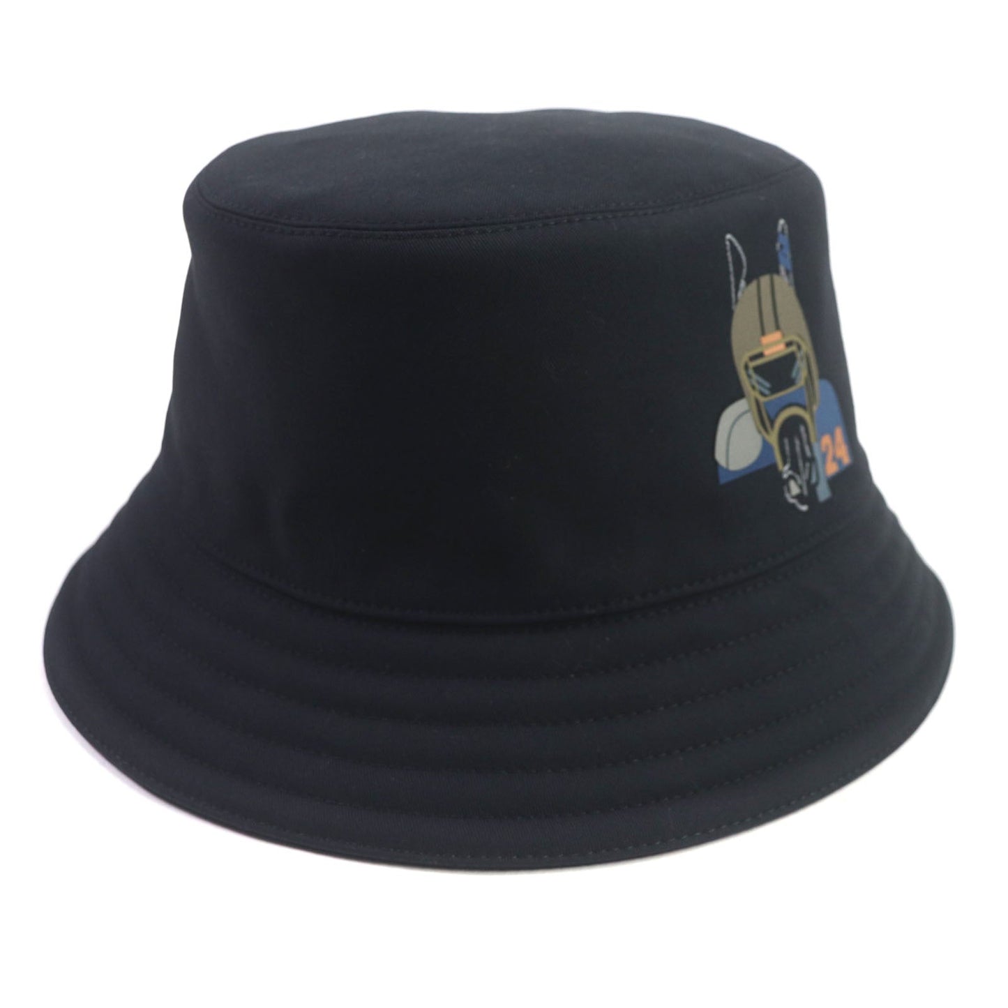 HERMES hat cotton black Fred Quarterbash 58