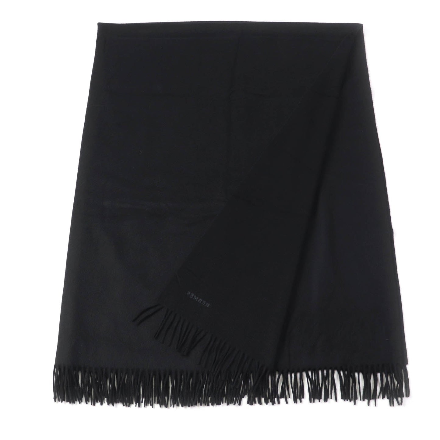HERMES shawl cashmere black