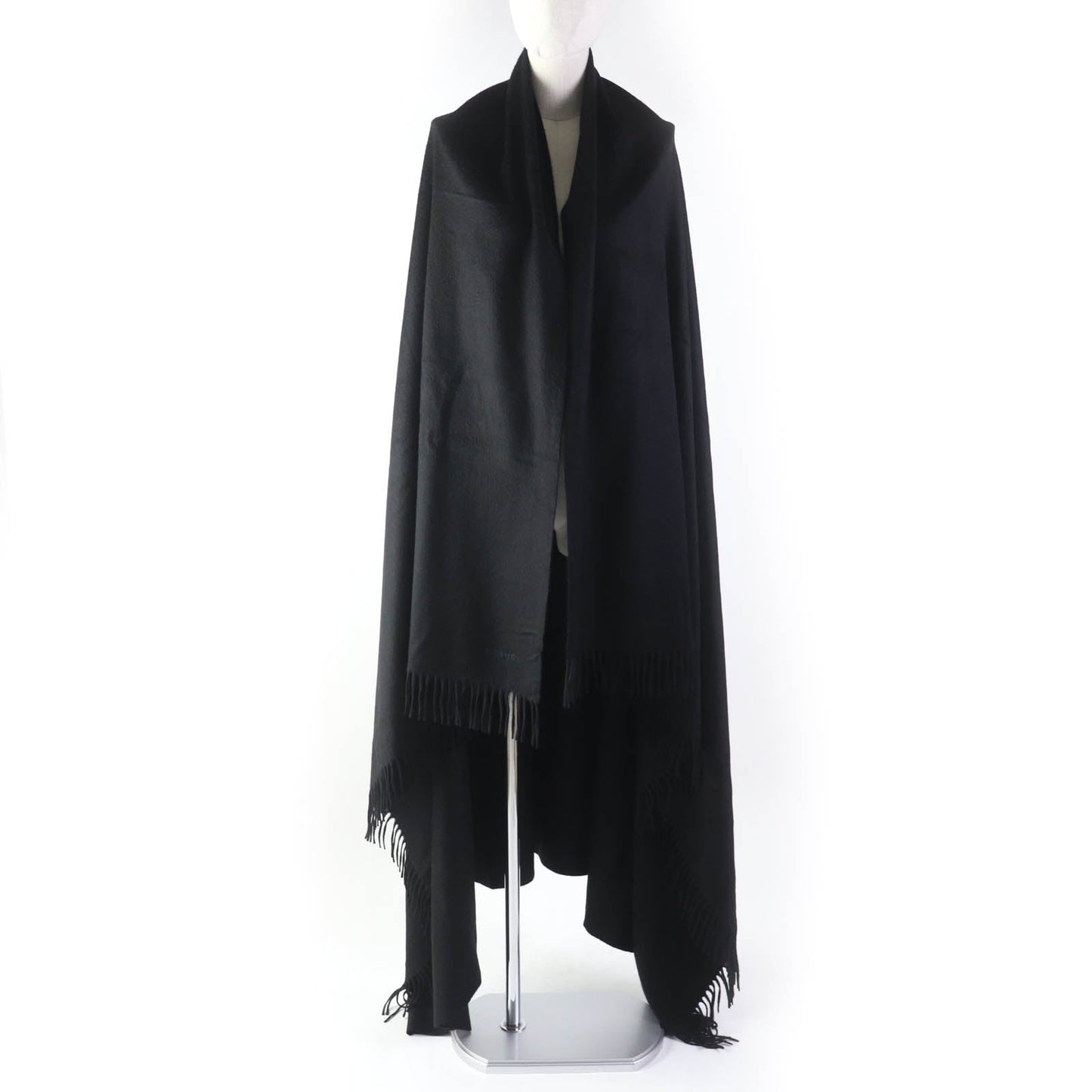 HERMES shawl cashmere black