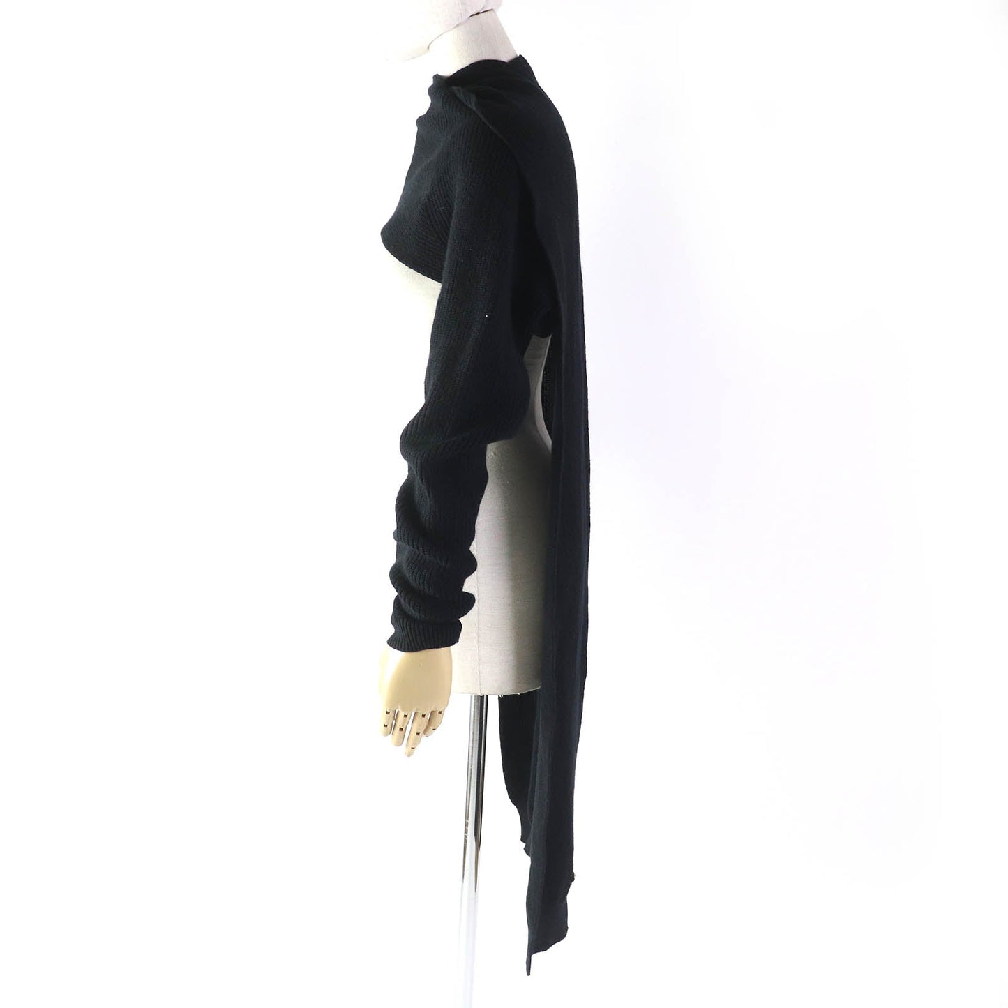 HERMES cardigan 3H2900D1 Main: 100% cashmere black Women 34 Used