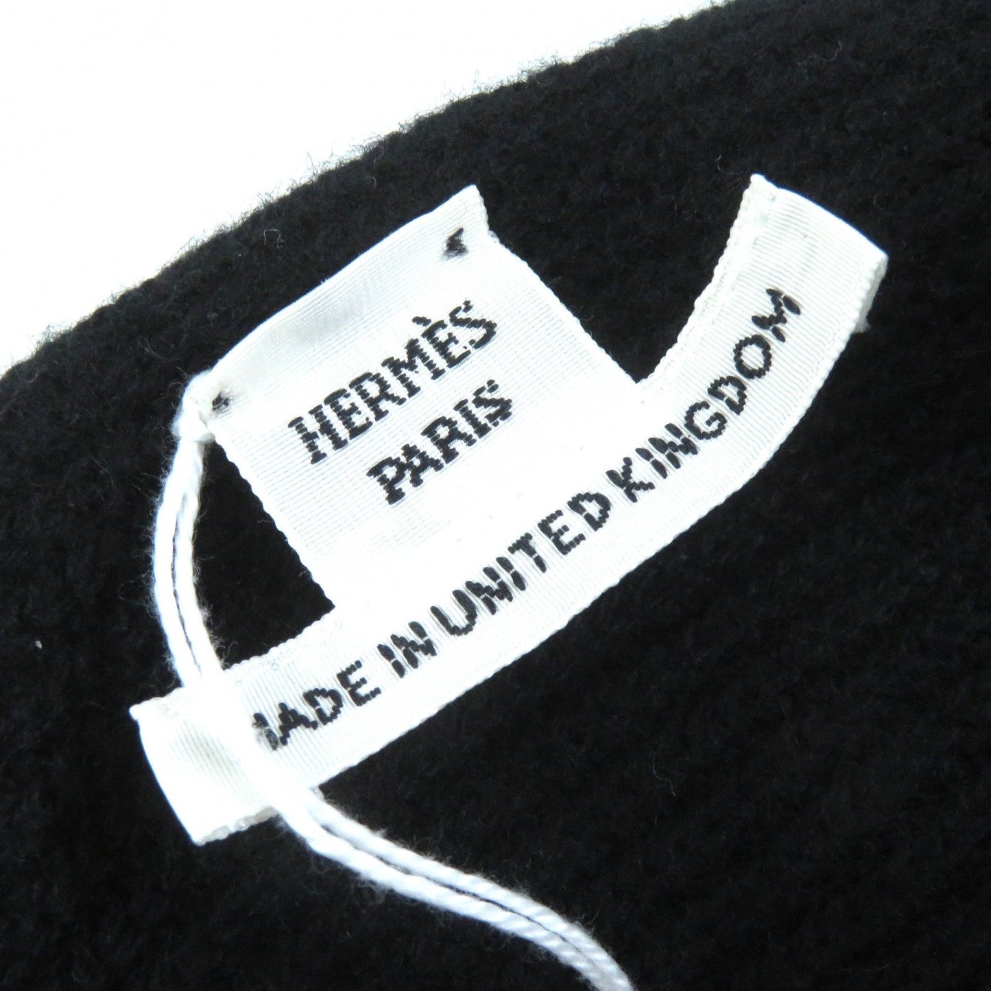 HERMES cardigan 3H2900D1 Main: 100% cashmere black Women 34 Used