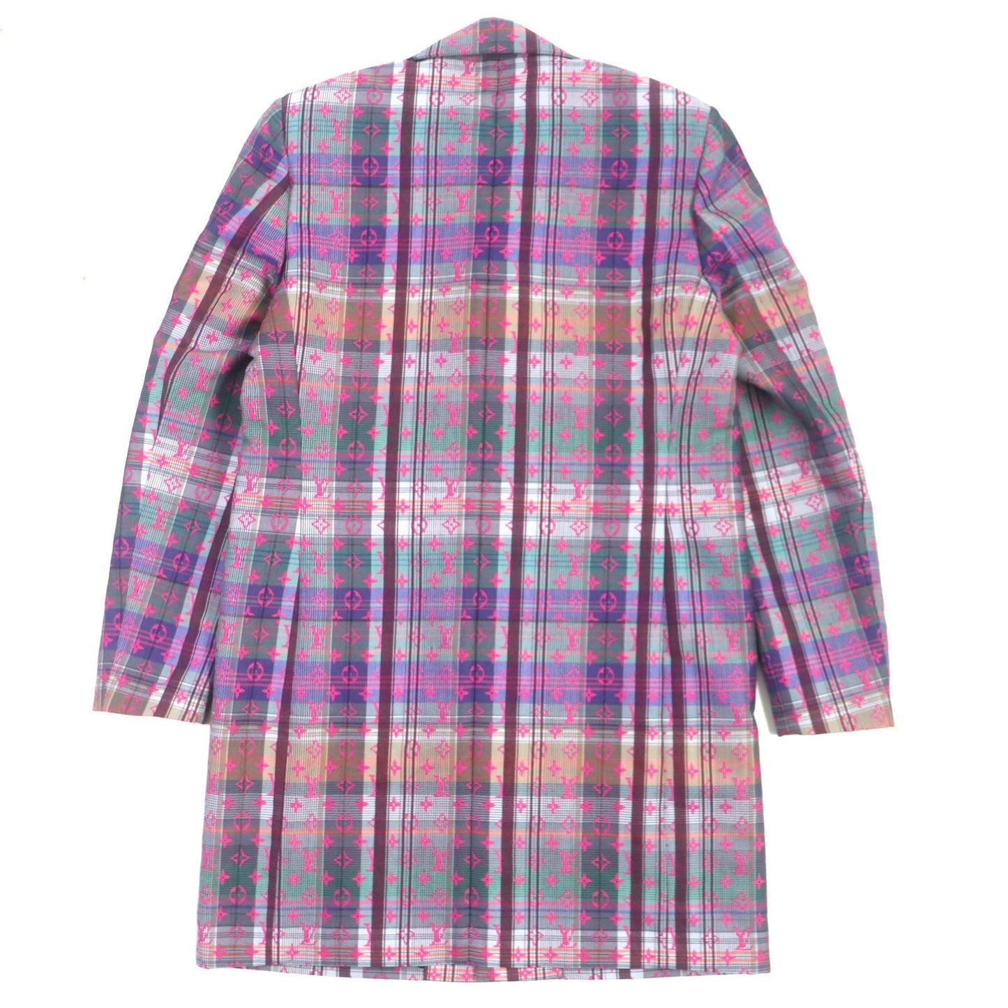 LOUIS VUITTON Chester coat wool Pink multi 48