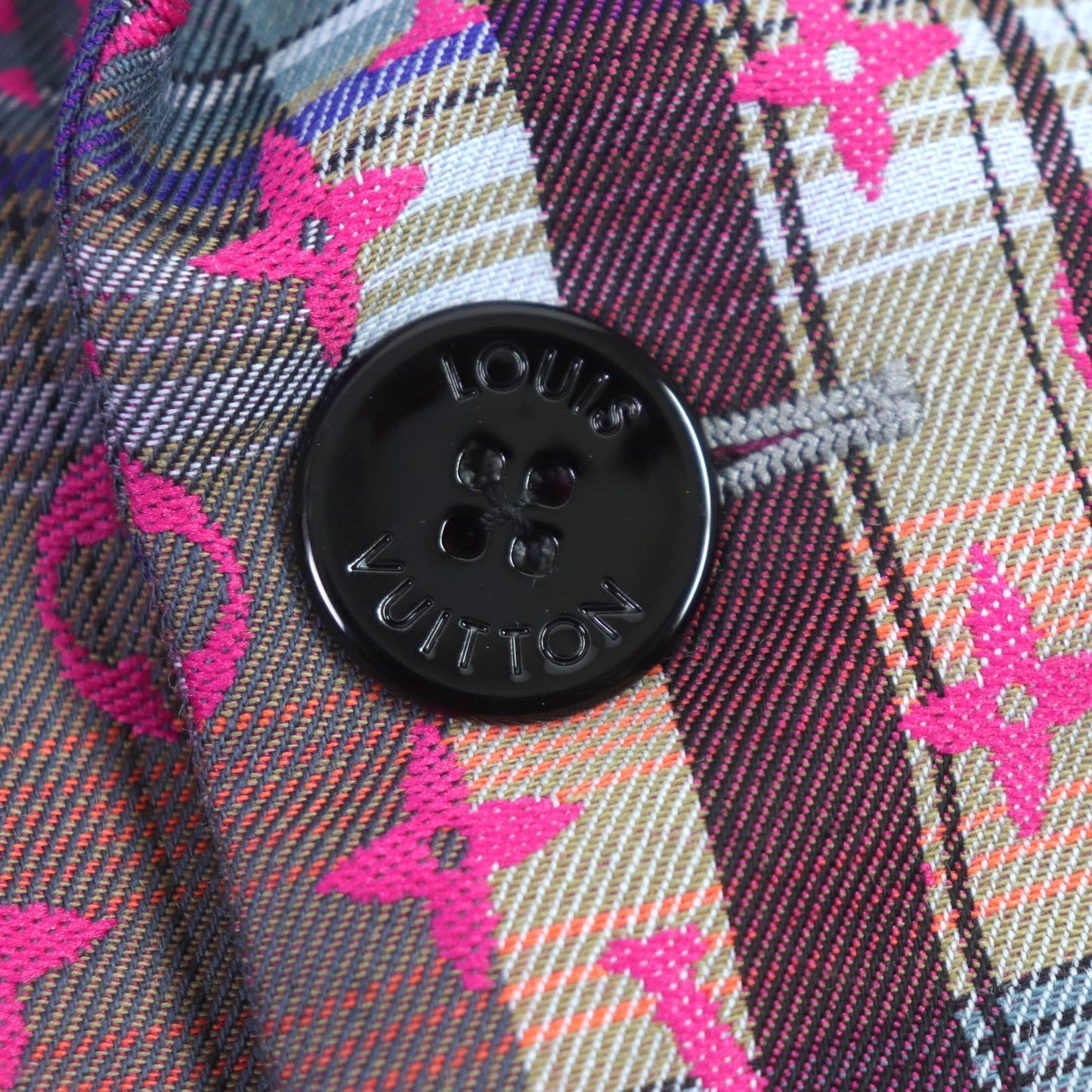 LOUIS VUITTON Chester coat wool Pink multi 48