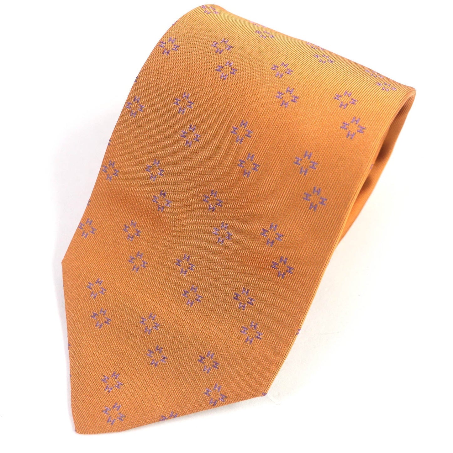 HERMES tie silk Orange