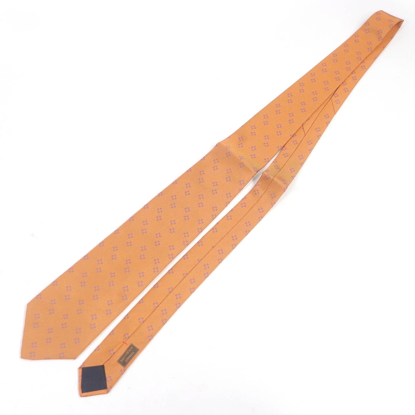 HERMES tie silk Orange
