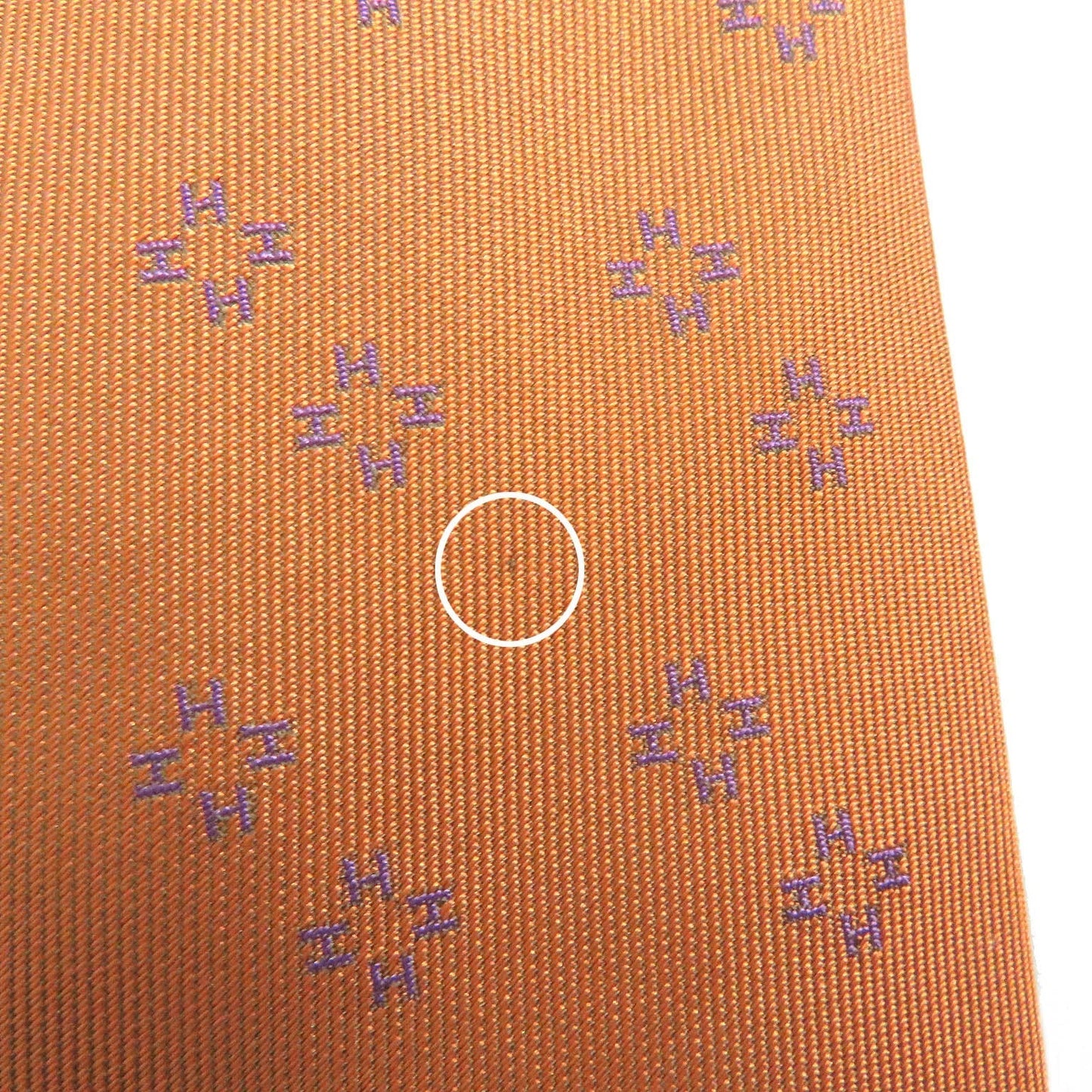 HERMES tie silk Orange