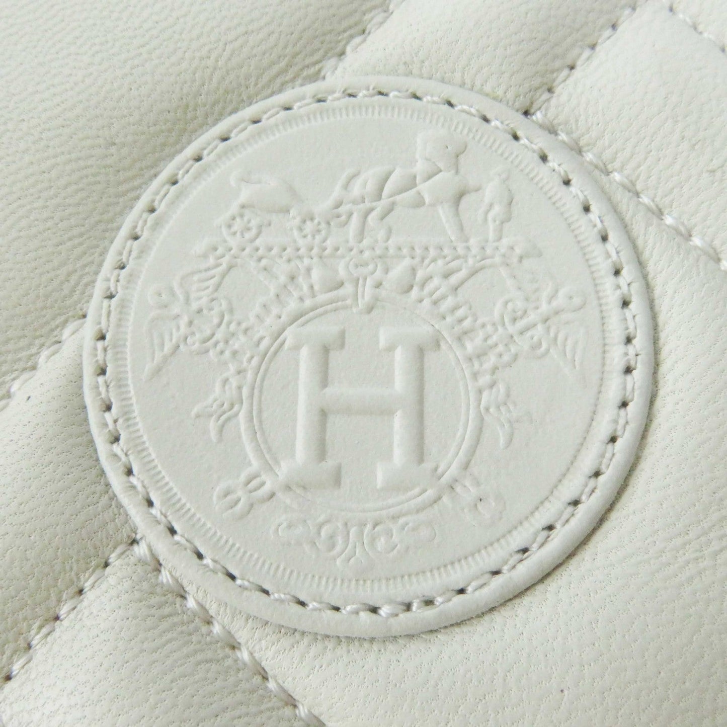 HERMES Knee-high boots Calfskin Rubber Light beige type Black FUJI Women 36 Used