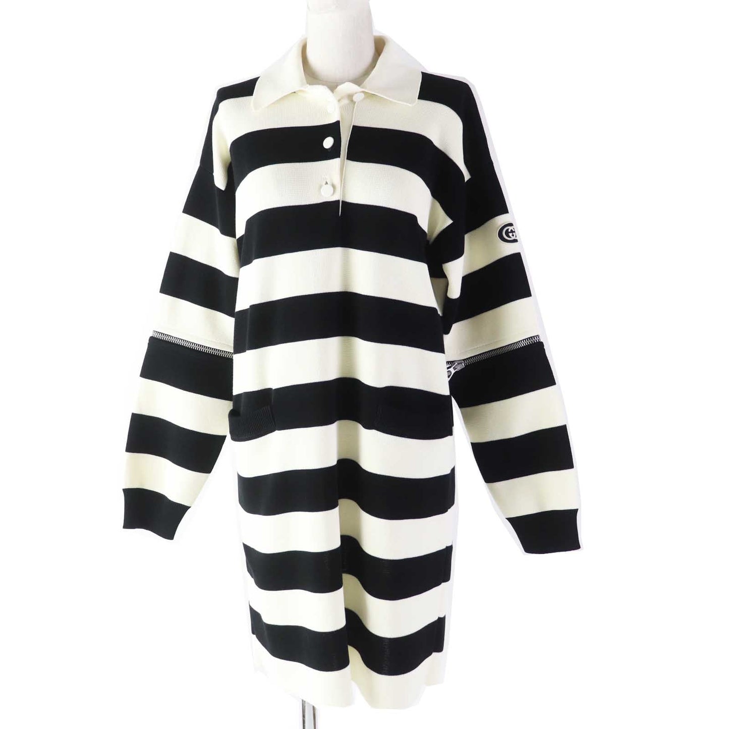 GUCCI one piece 731592 cotton White black S