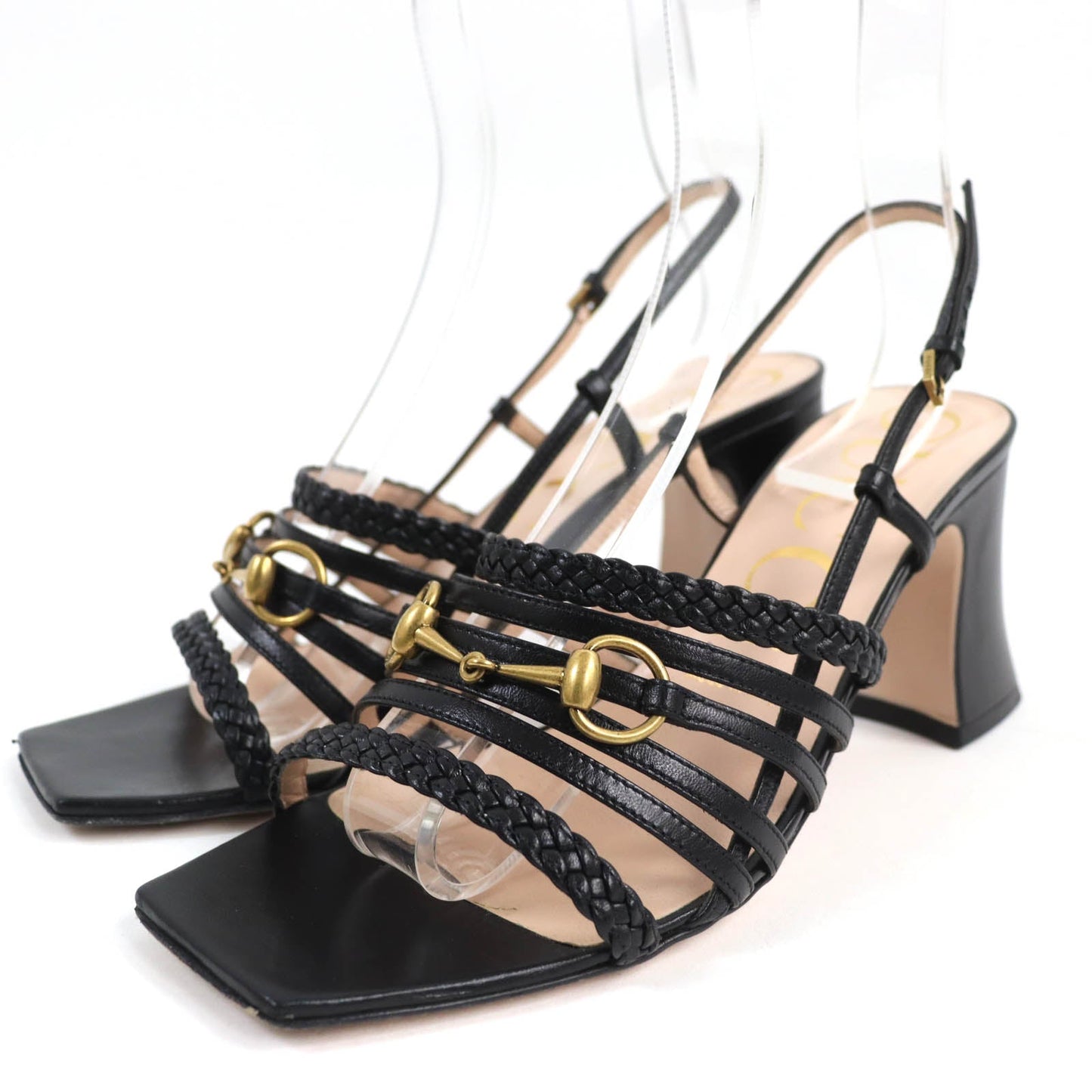 GUCCI Sandals leather black 38