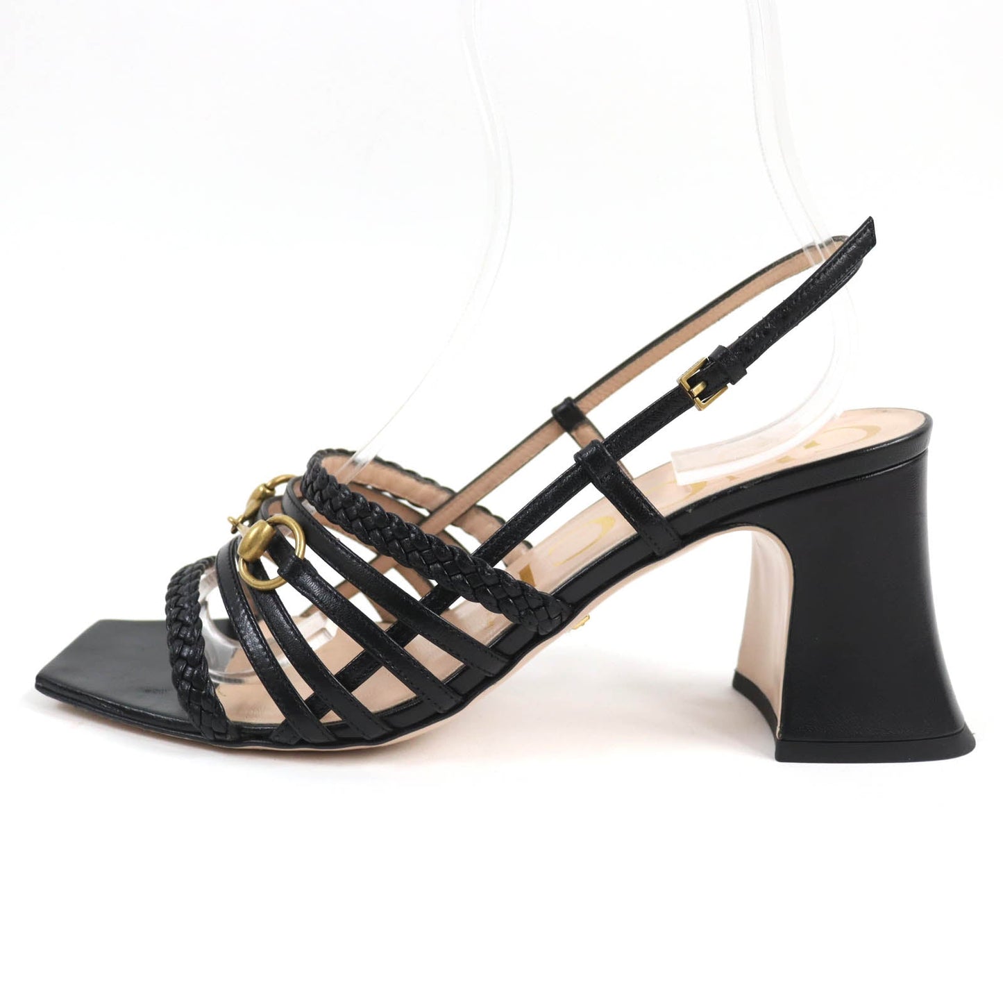 GUCCI Sandals leather black 38