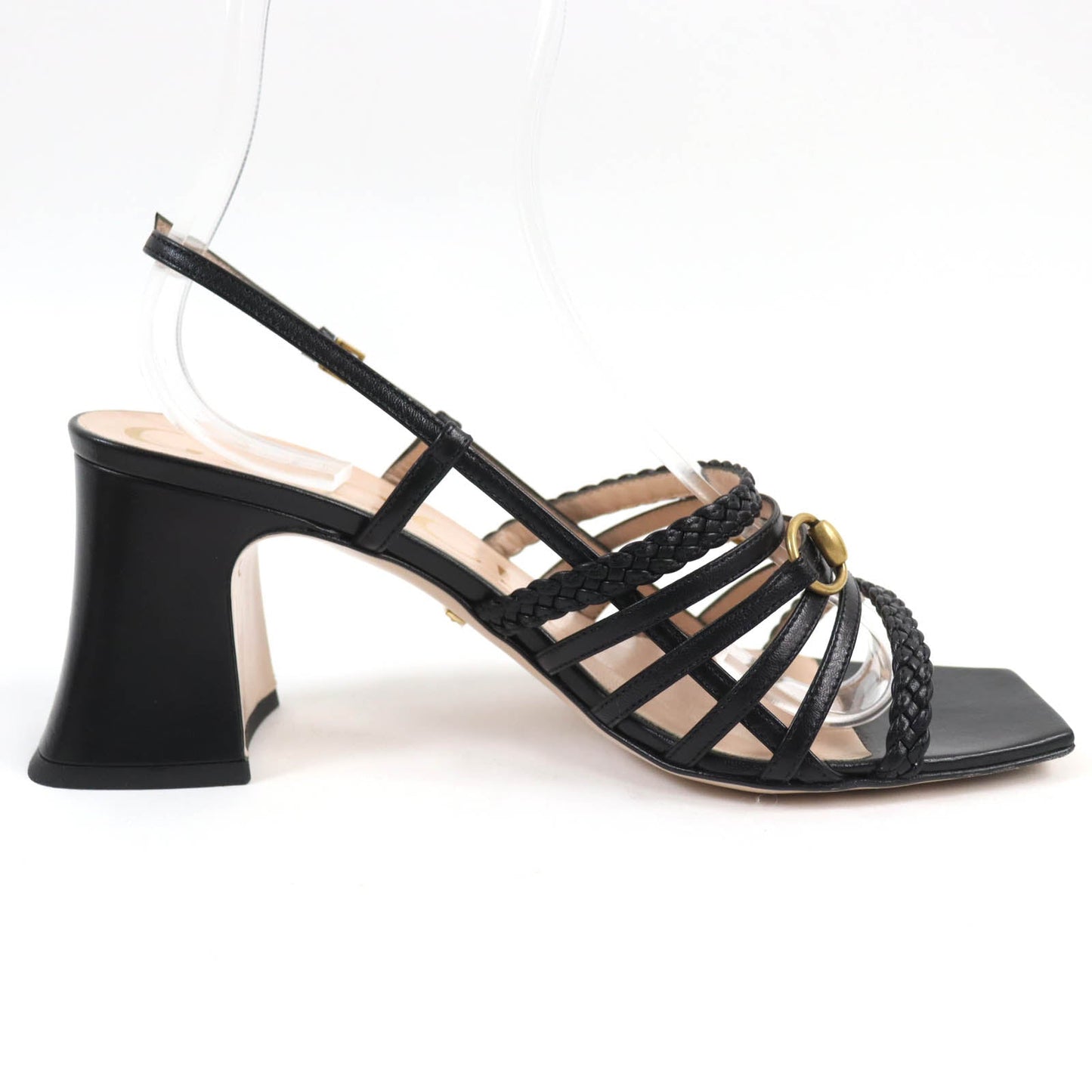 GUCCI Sandals leather black 38