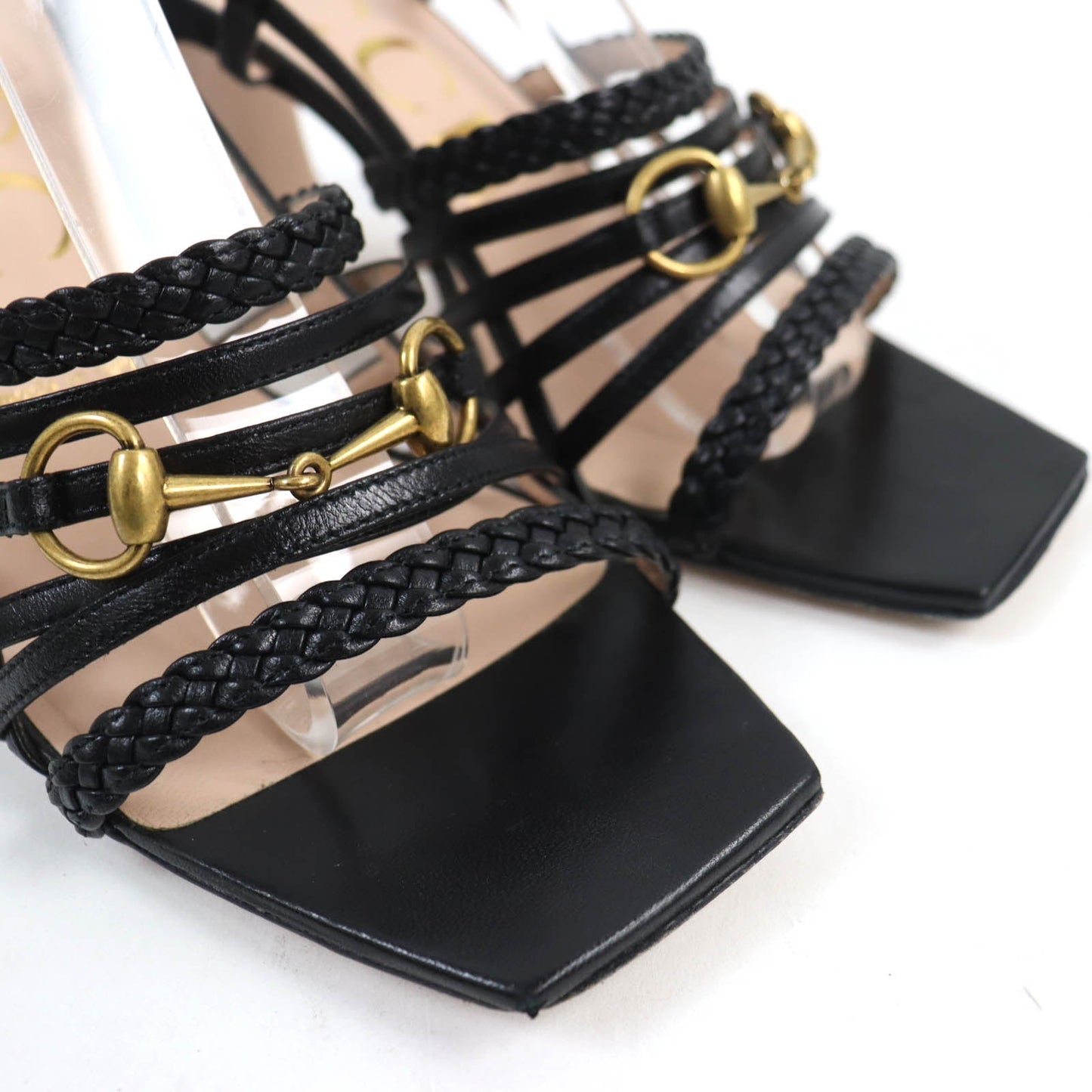 GUCCI Sandals leather black 38