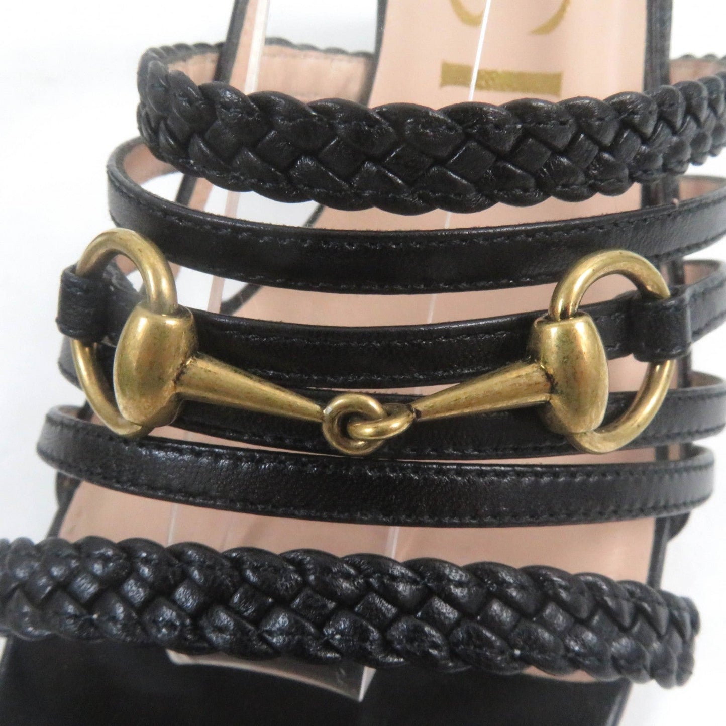 GUCCI Sandals leather black 38
