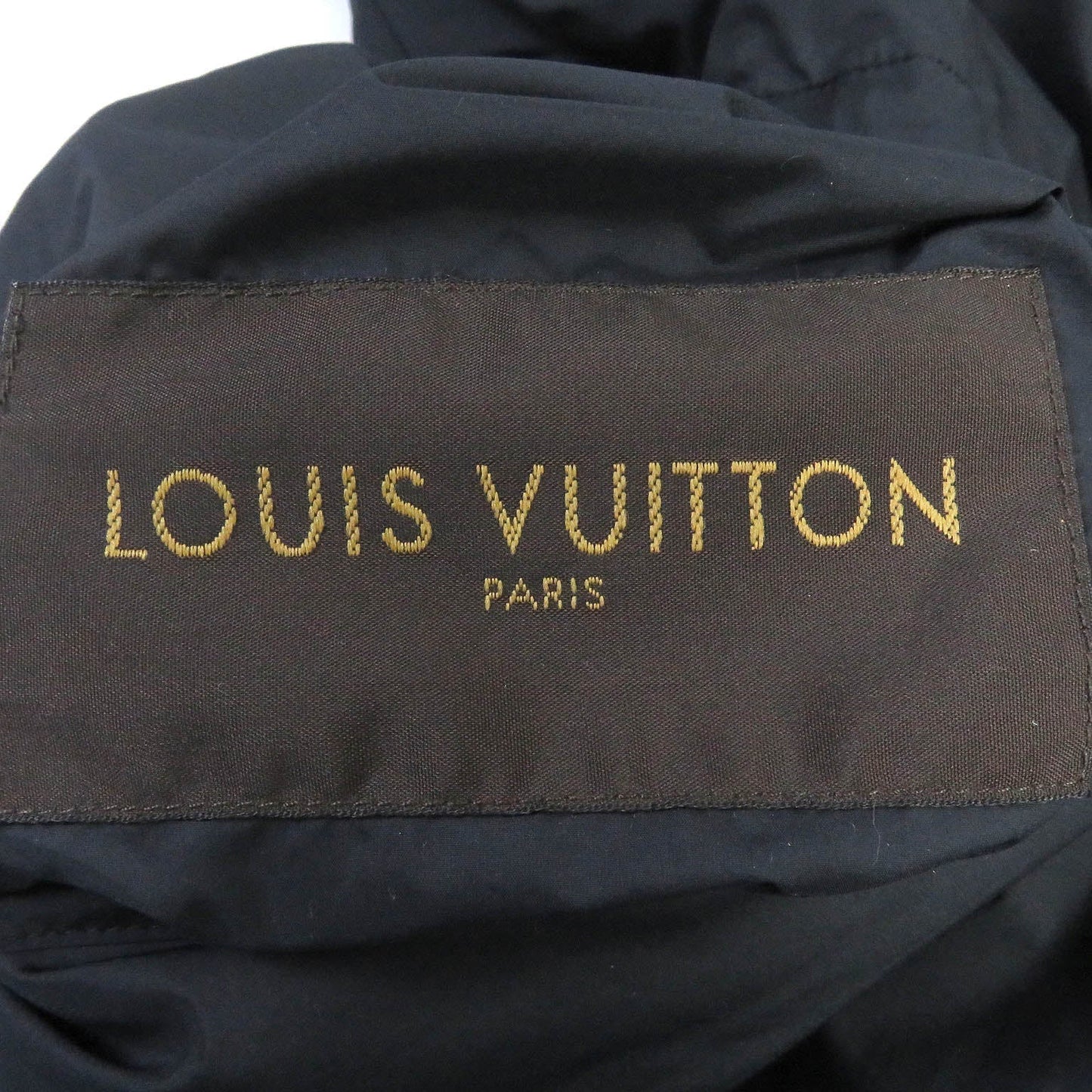 LOUIS VUITTON Blouson Outer: 100% polyester, Lining: 85% cashmere, Lining: 15% cotton, Filling: 100% polyester Dark navy black mens 48 Used