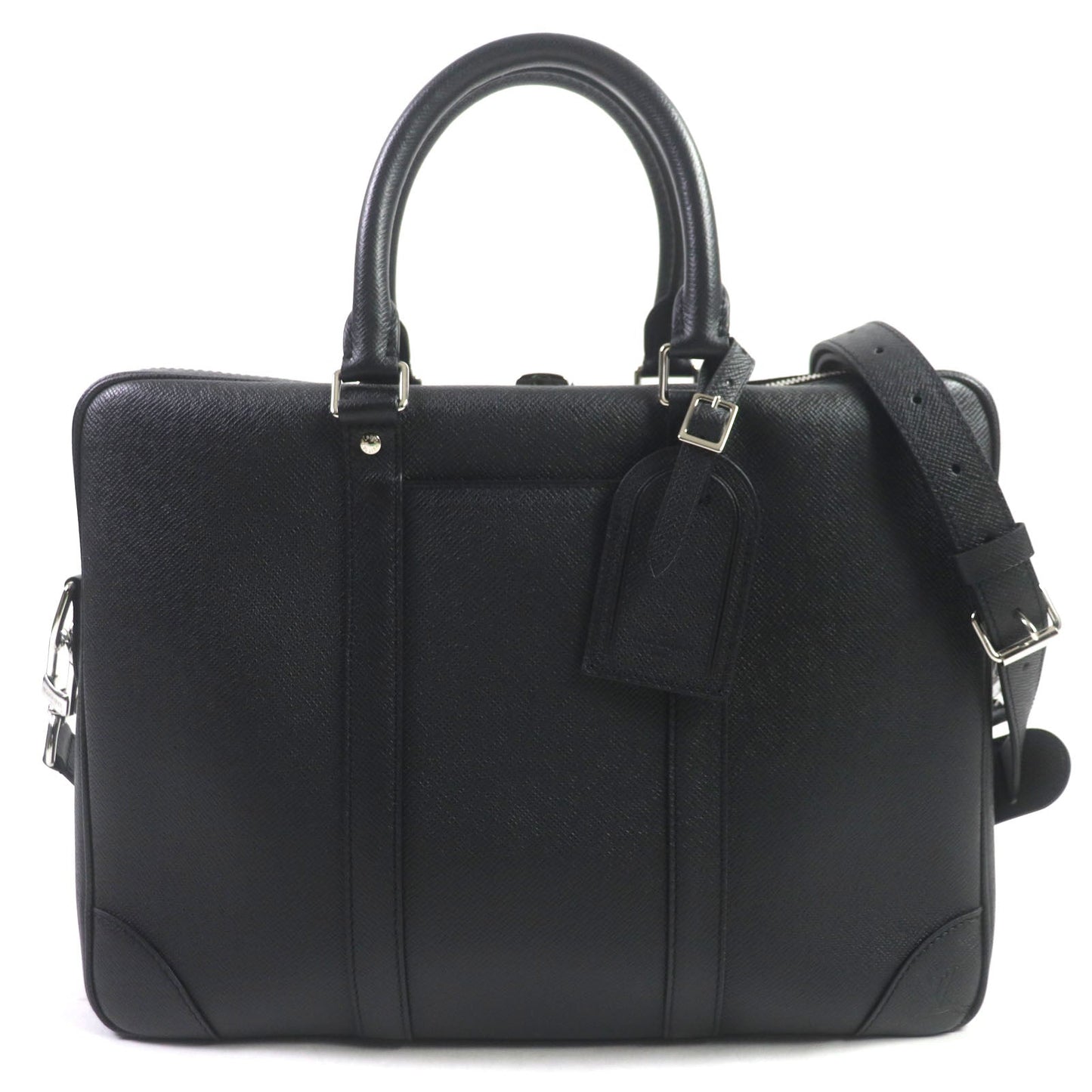 LOUIS VUITTON Briefcase M30975 Taiga Leather black Taiga Porte Documan Voyagej